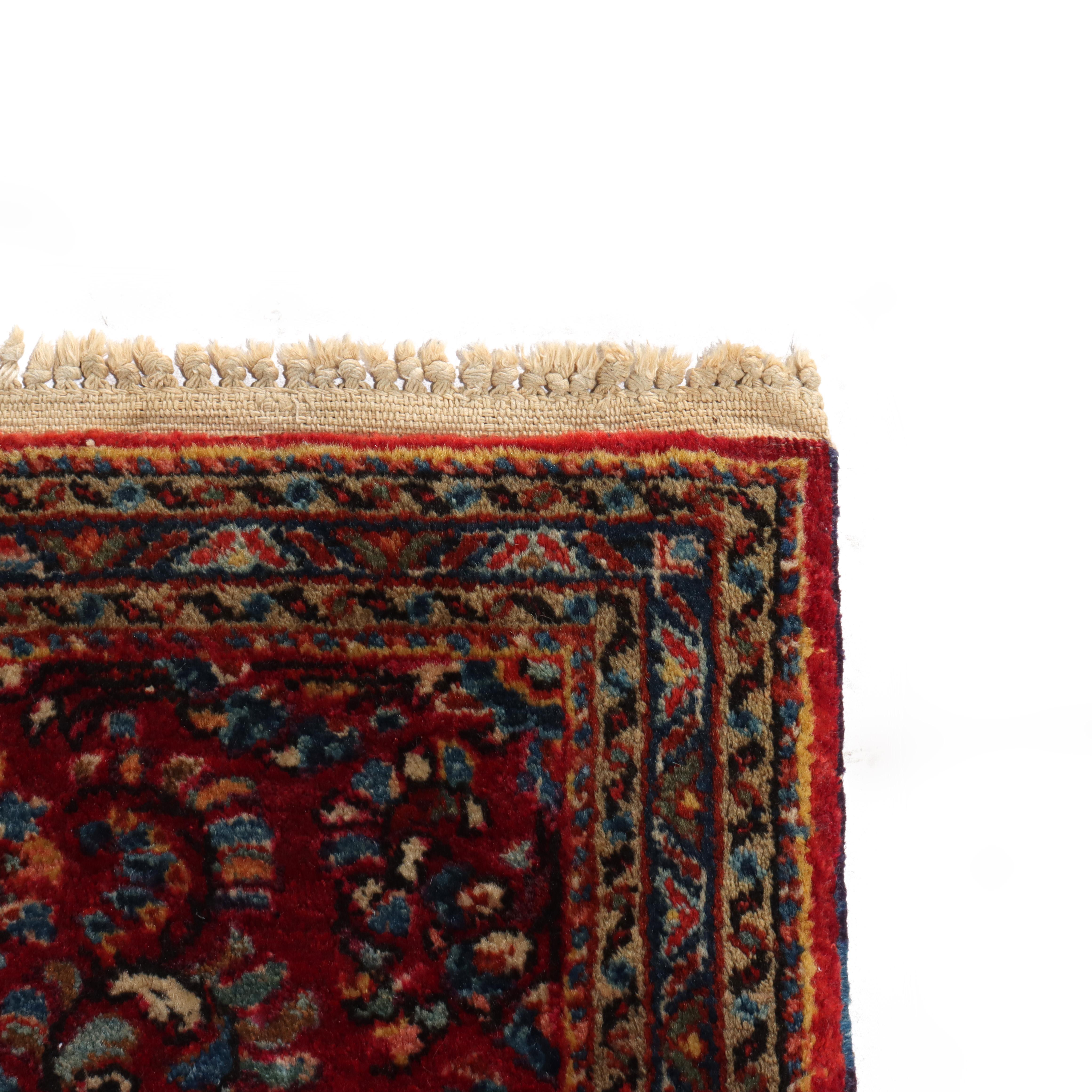 Antike Sarouk Persische Wolle werfen Teppich C1930 (20. Jahrhundert) im Angebot