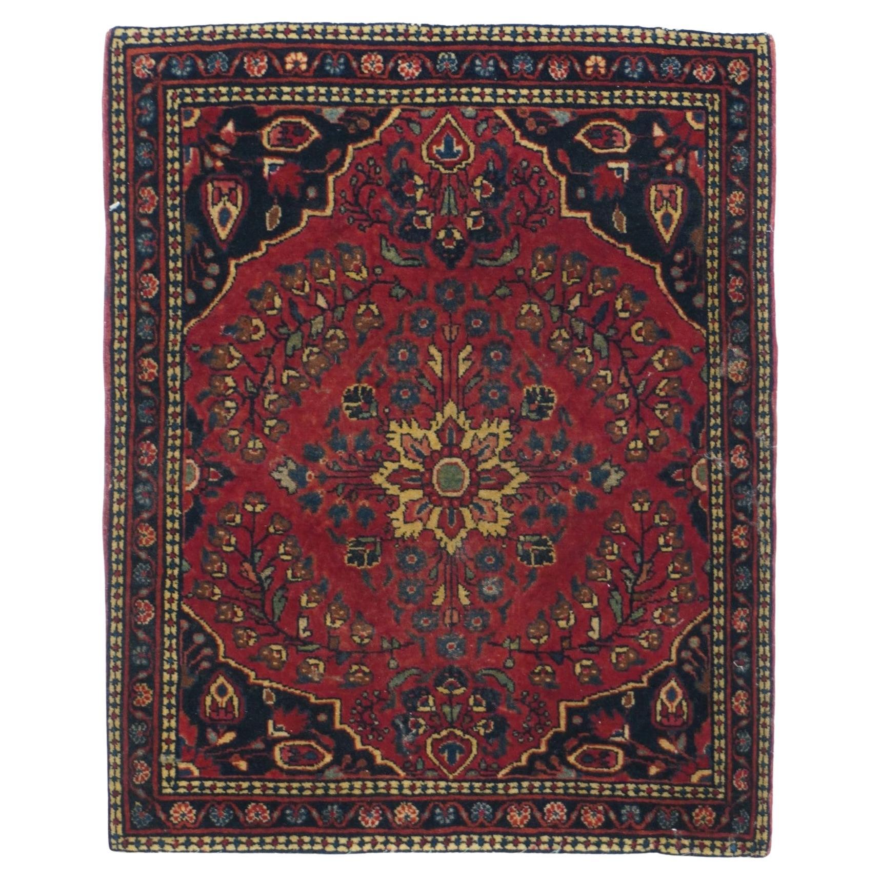 Antique Sarouk Rug 1'11'' x 2'4'' For Sale