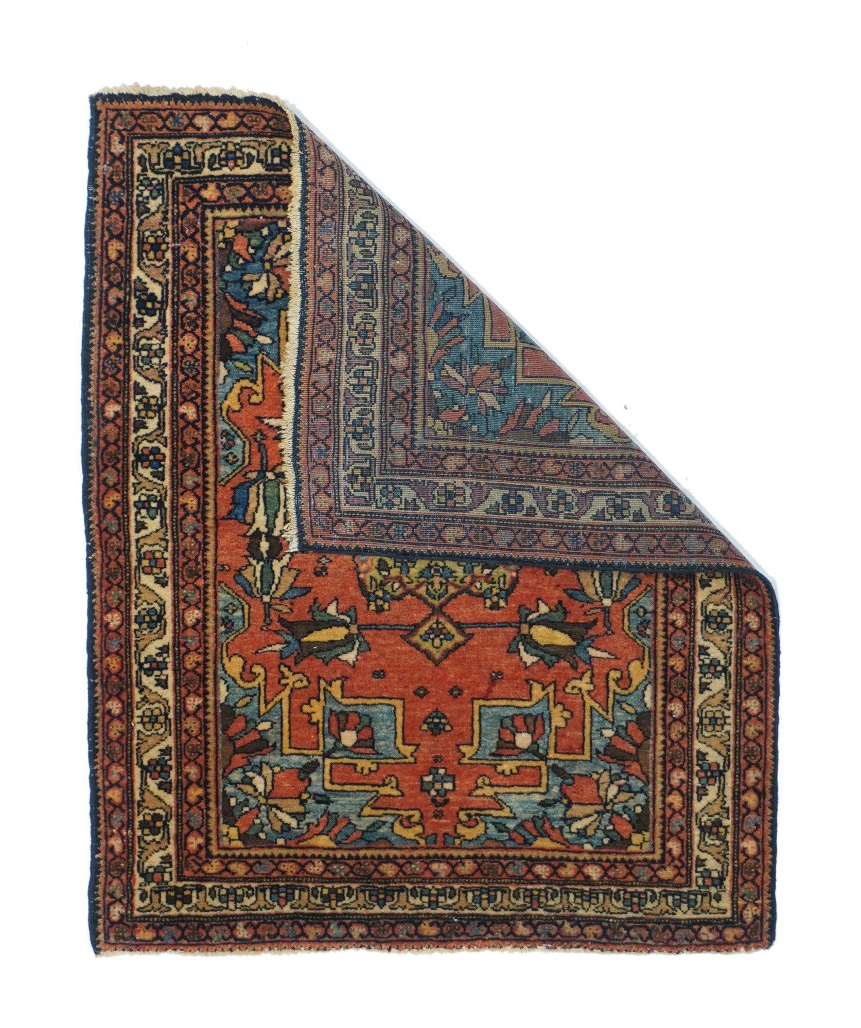 Antiker Sarouk-Teppich 1'11'' x 2'6'' im Angebot 2