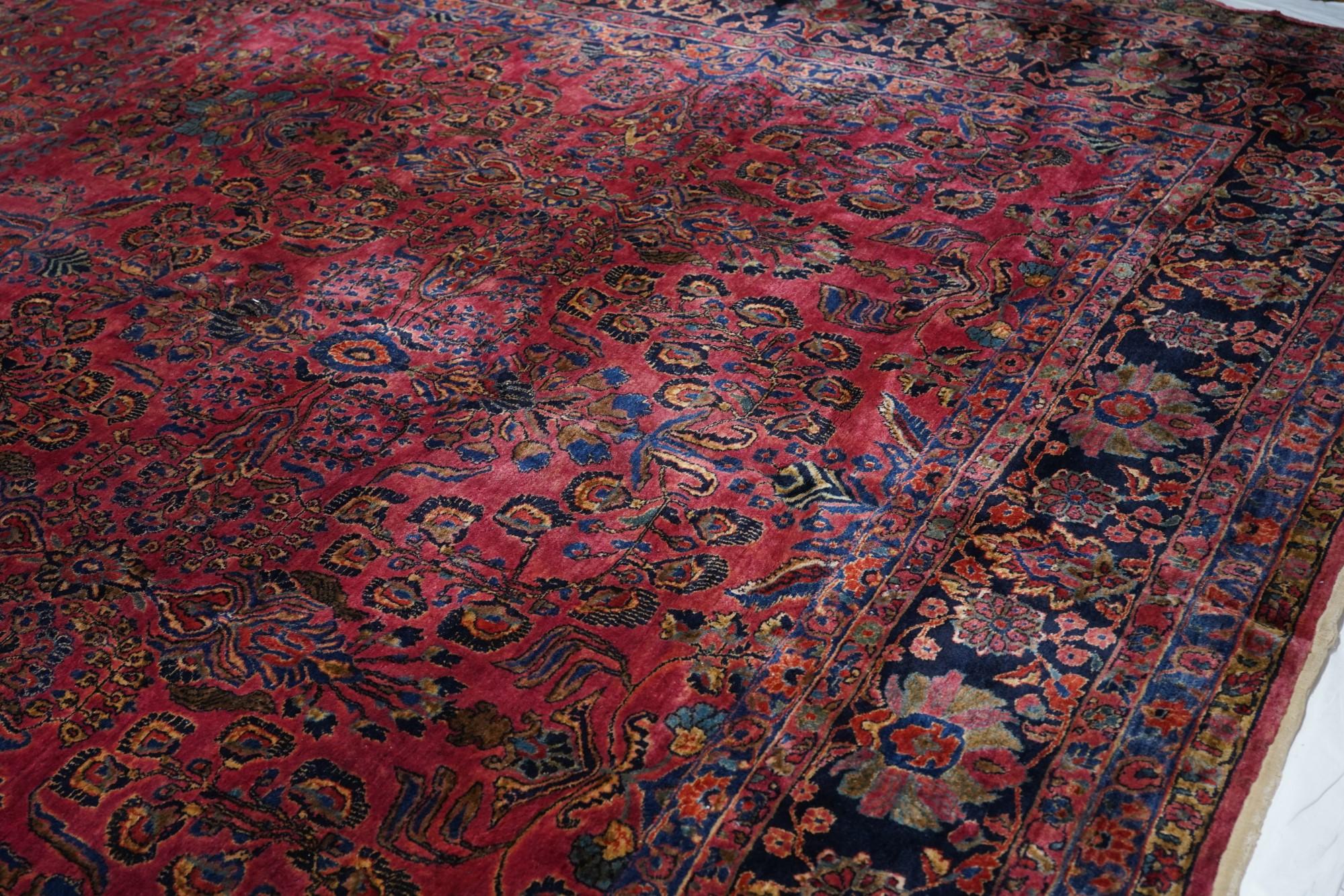 Tapis Sarouk ancien 11'3'' x 17'8'' Excellent état - En vente à New York, NY