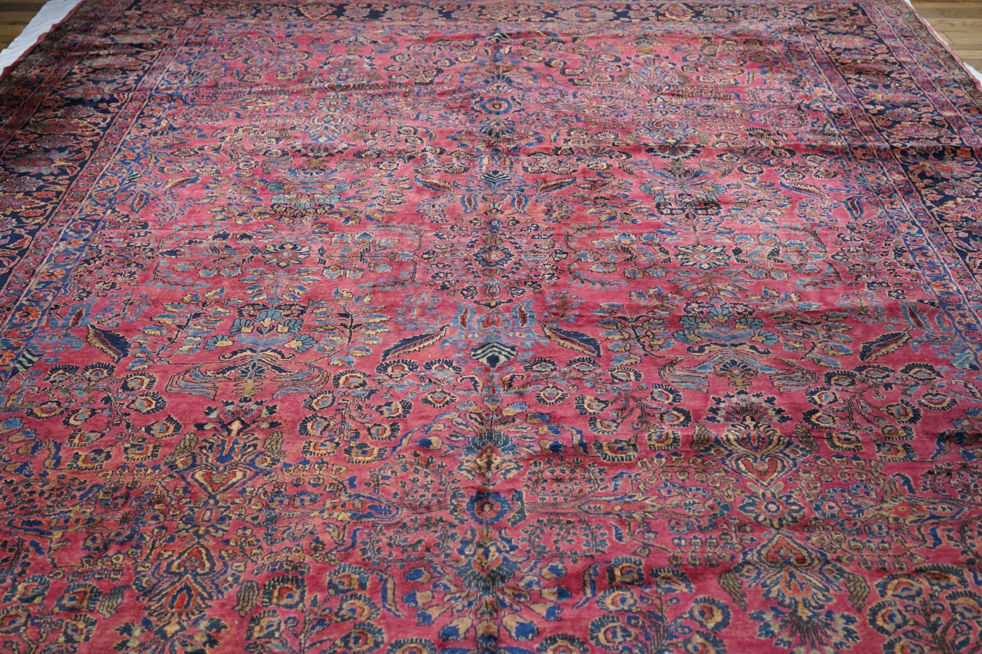 Tapis Sarouk ancien 11'3'' x 17'8'' en vente 3