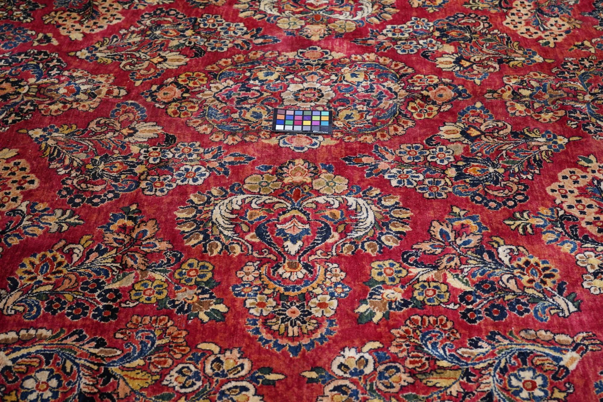 Antique Sarouk Rug 11'3'' x 18'1'' For Sale 3