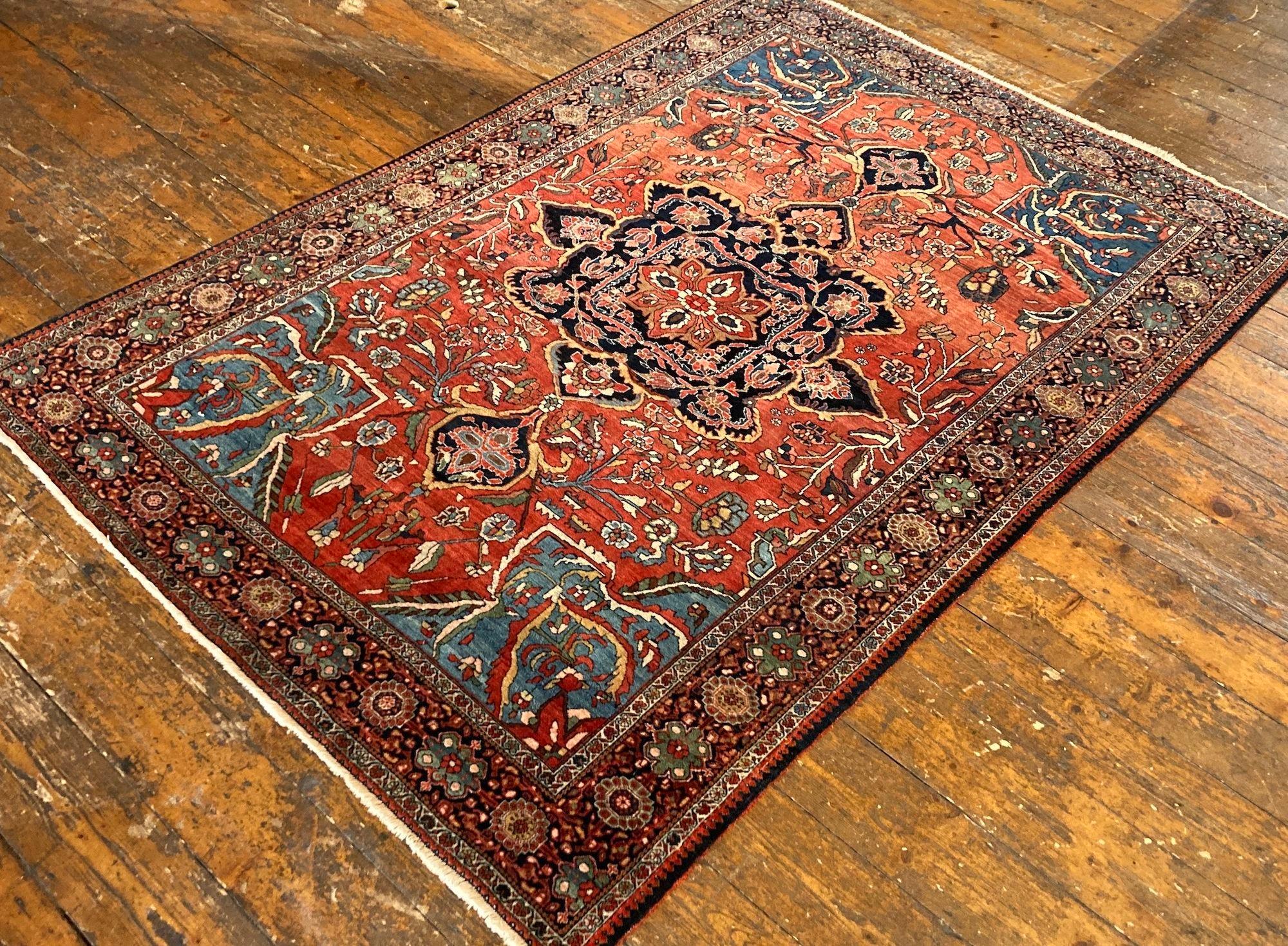 Antiker Sarouk-Teppich 1,95 mx 1,31 m (Frühes 20. Jahrhundert) im Angebot