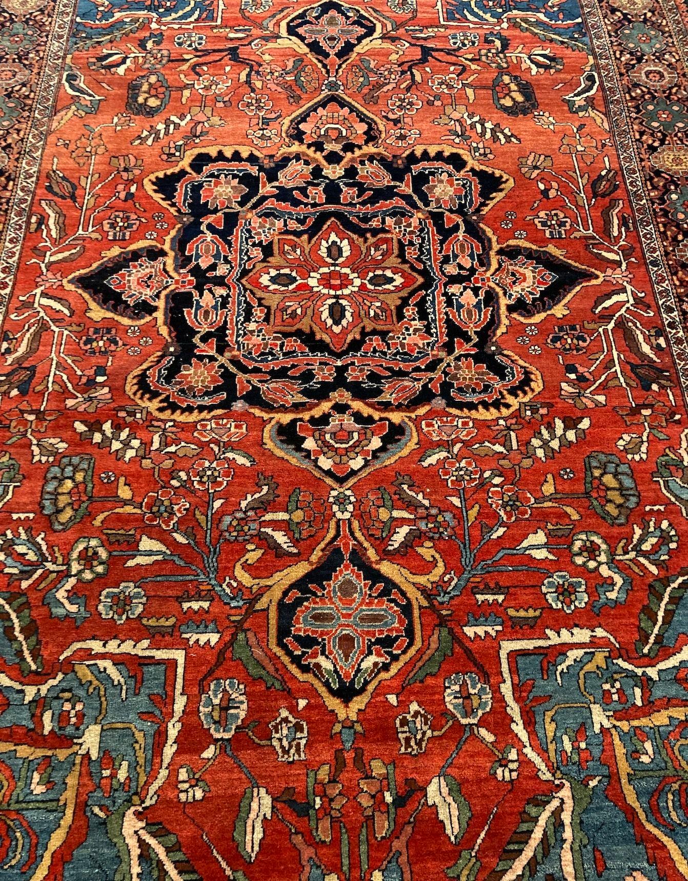 Antiker Sarouk-Teppich 1,95 mx 1,31 m im Angebot 2