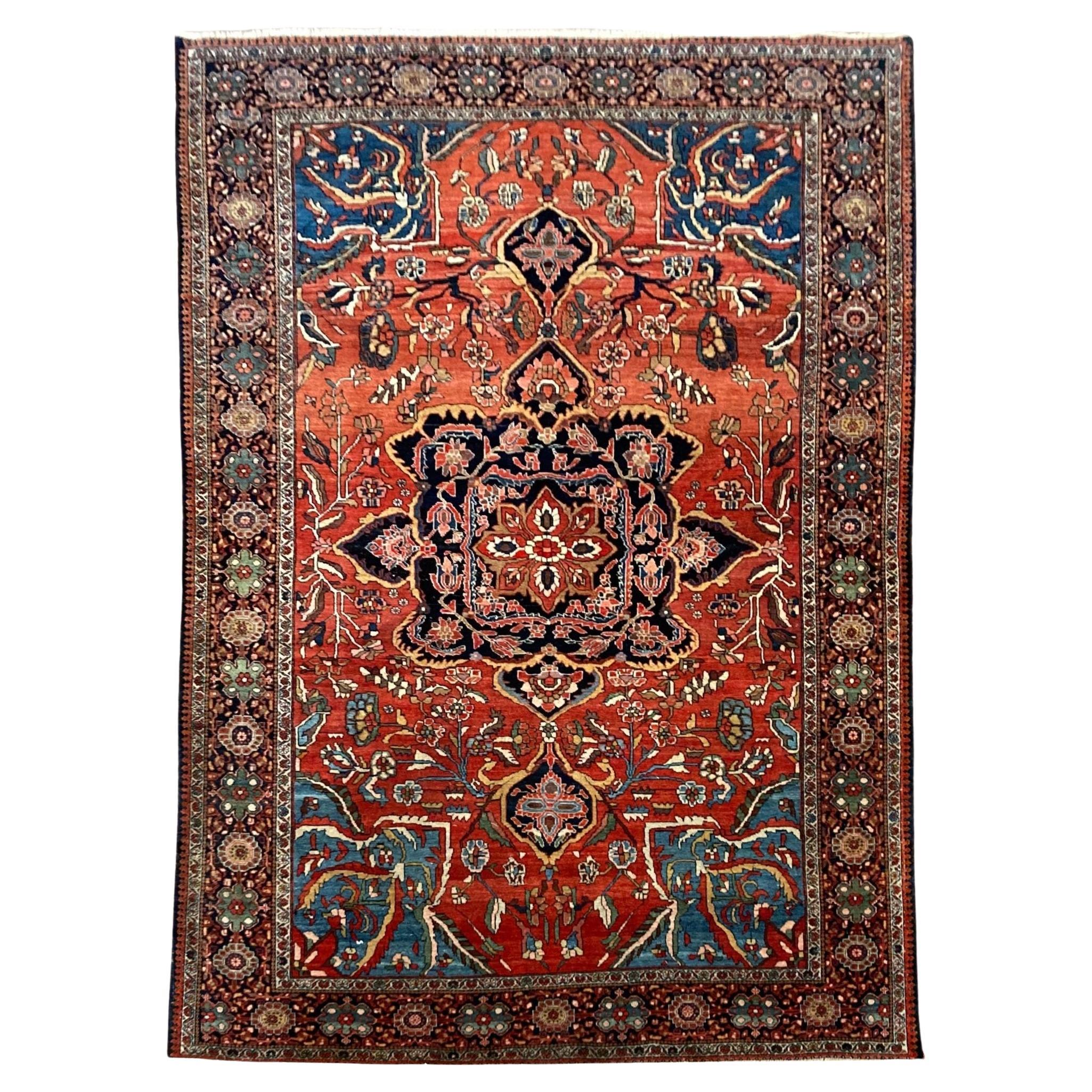 Antique Sarouk Rug For Sale