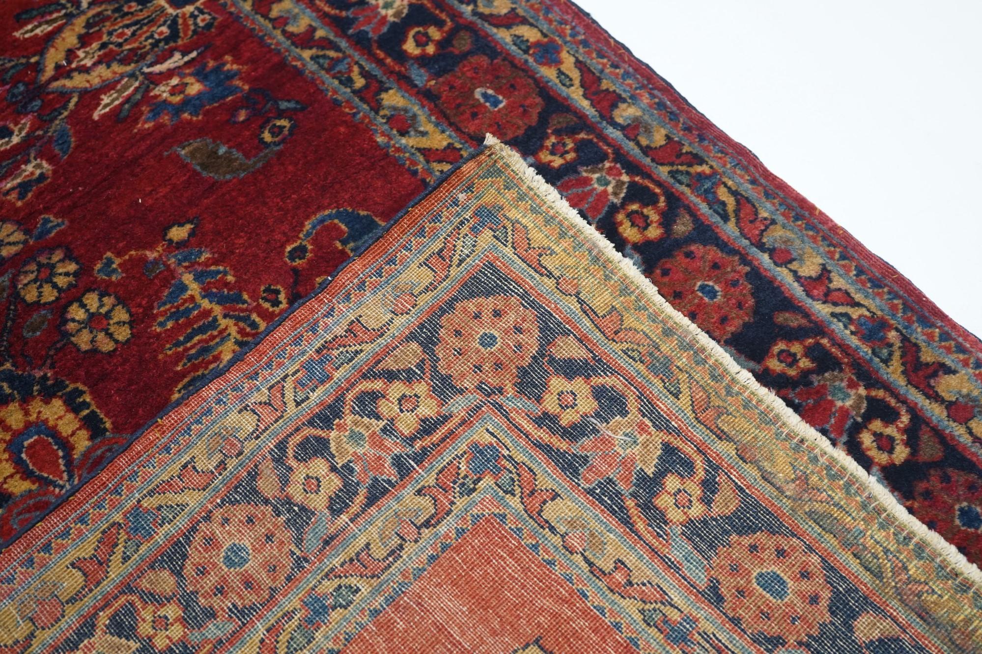 Antiker Sarouk-Teppich 2'10'' x 6'4'' im Angebot 5