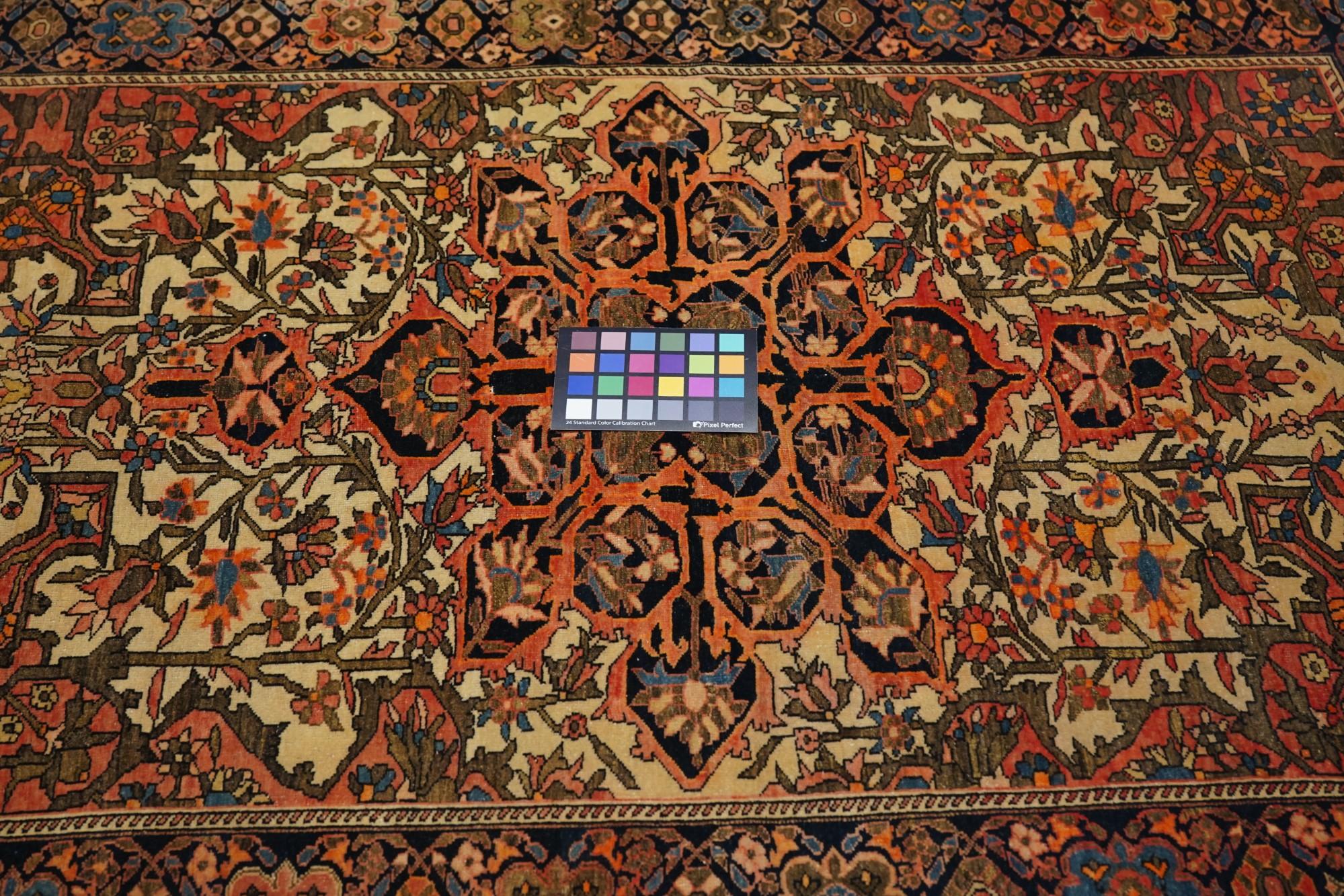 Antique Sarouk Rug 3'4'' x 4'10'' For Sale 1