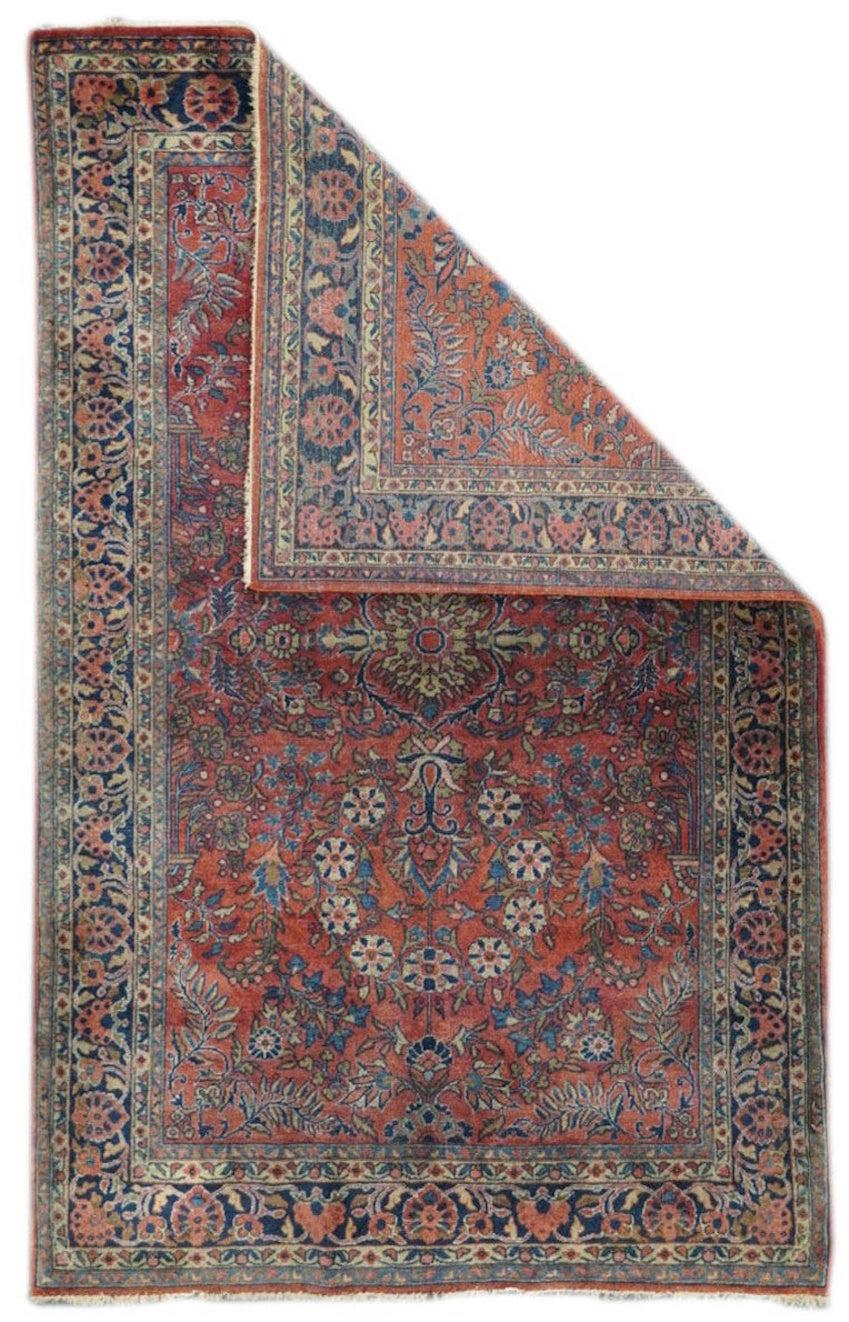 Antiker Sarouk-Teppich 4'0