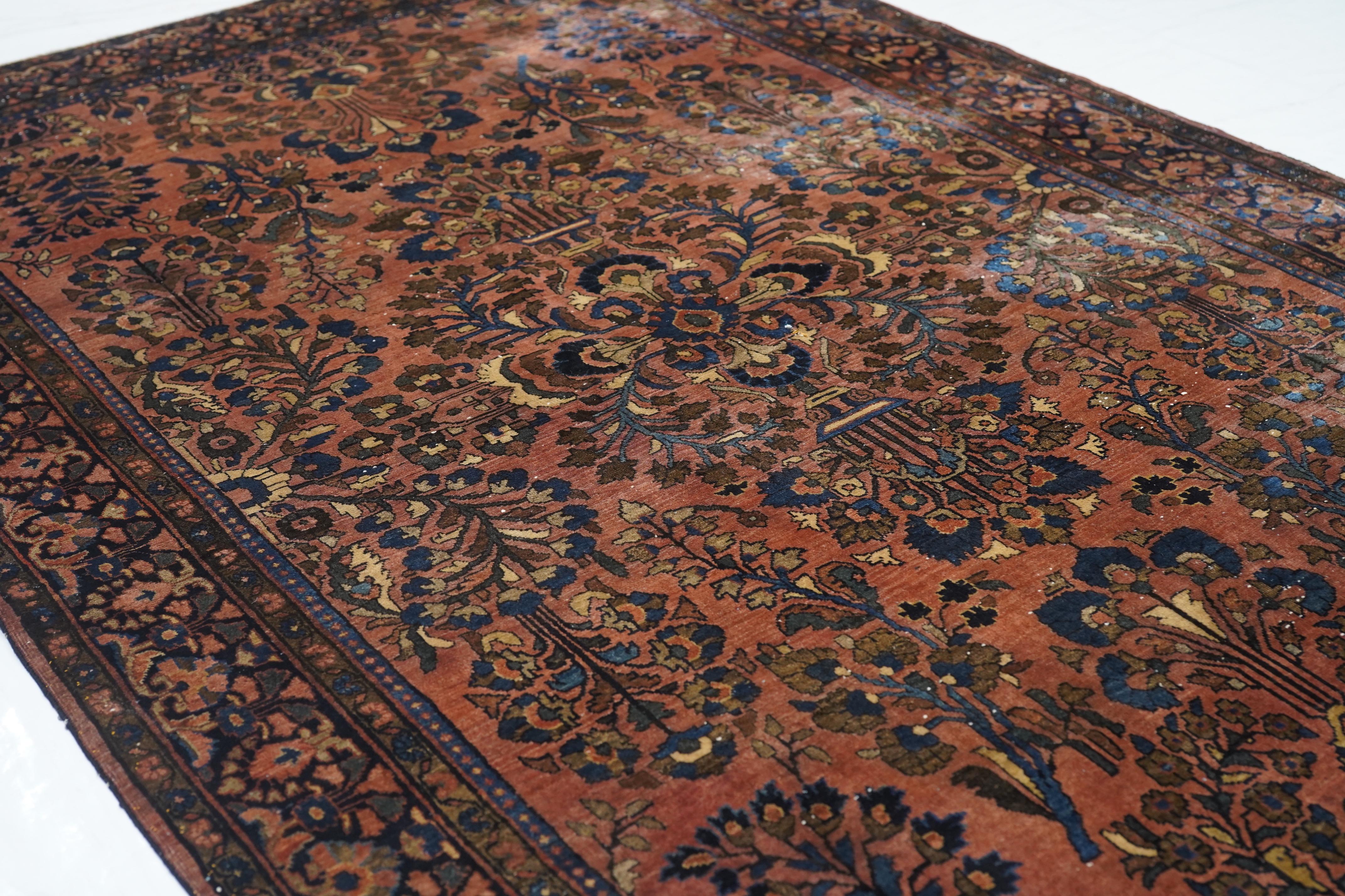 Antiker Sarouk-Teppich 4'0'' x 7'6'' (20. Jahrhundert) im Angebot
