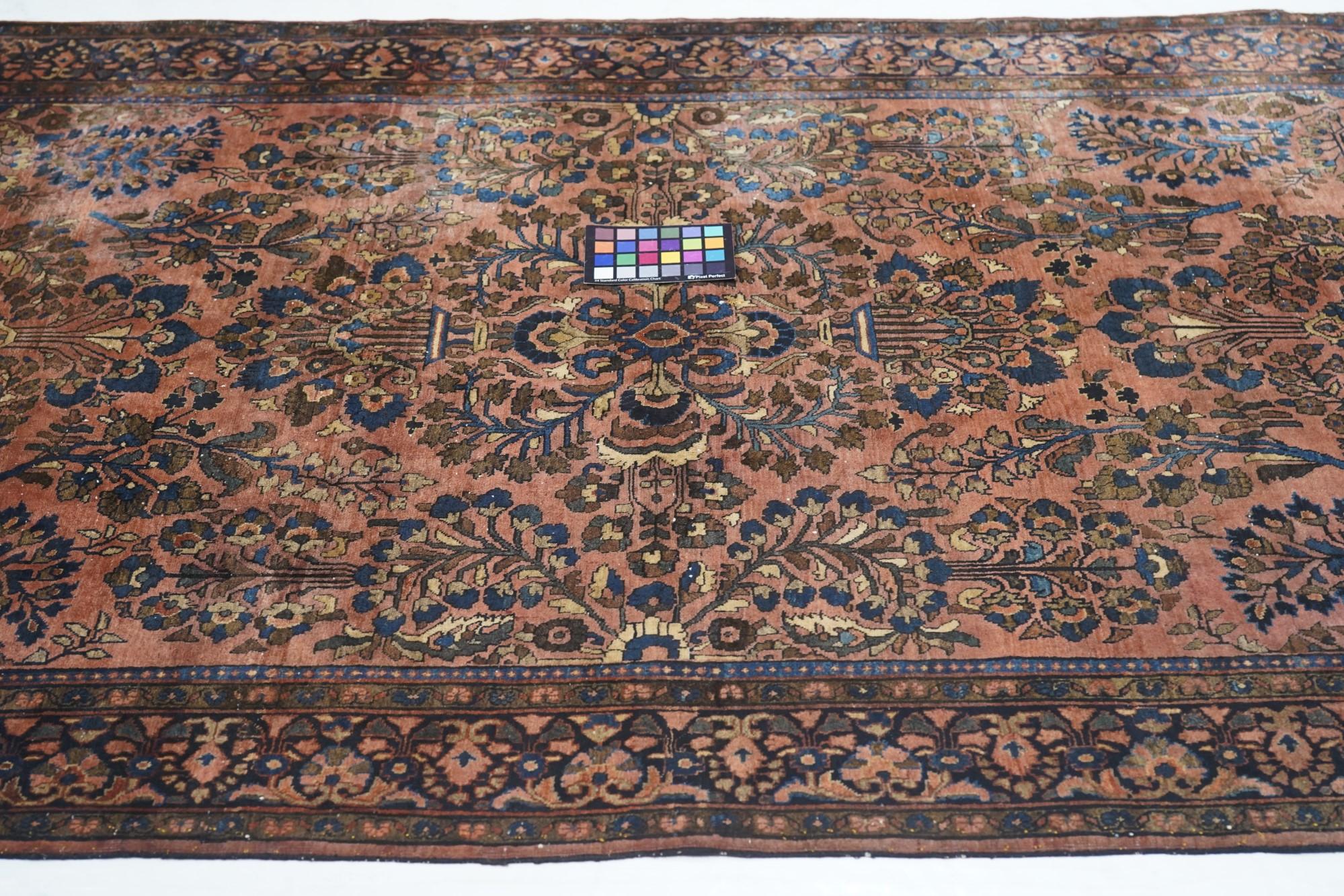 Antiker Sarouk-Teppich 4'0'' x 7'6'' im Angebot 3