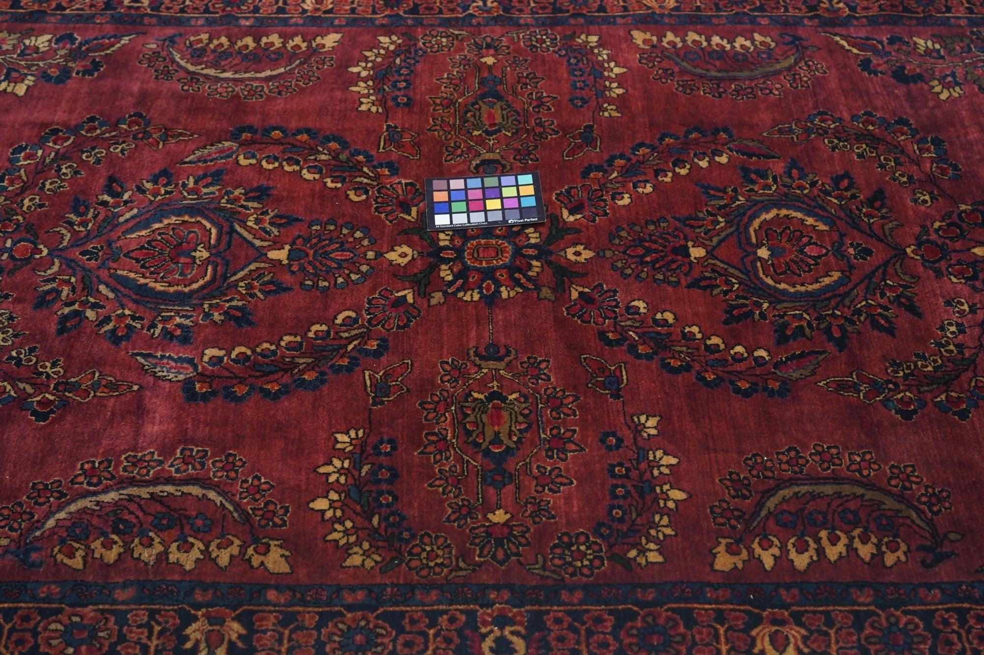 Antiker Sarouk-Teppich 4'1'' x 6'5'' (Wolle) im Angebot