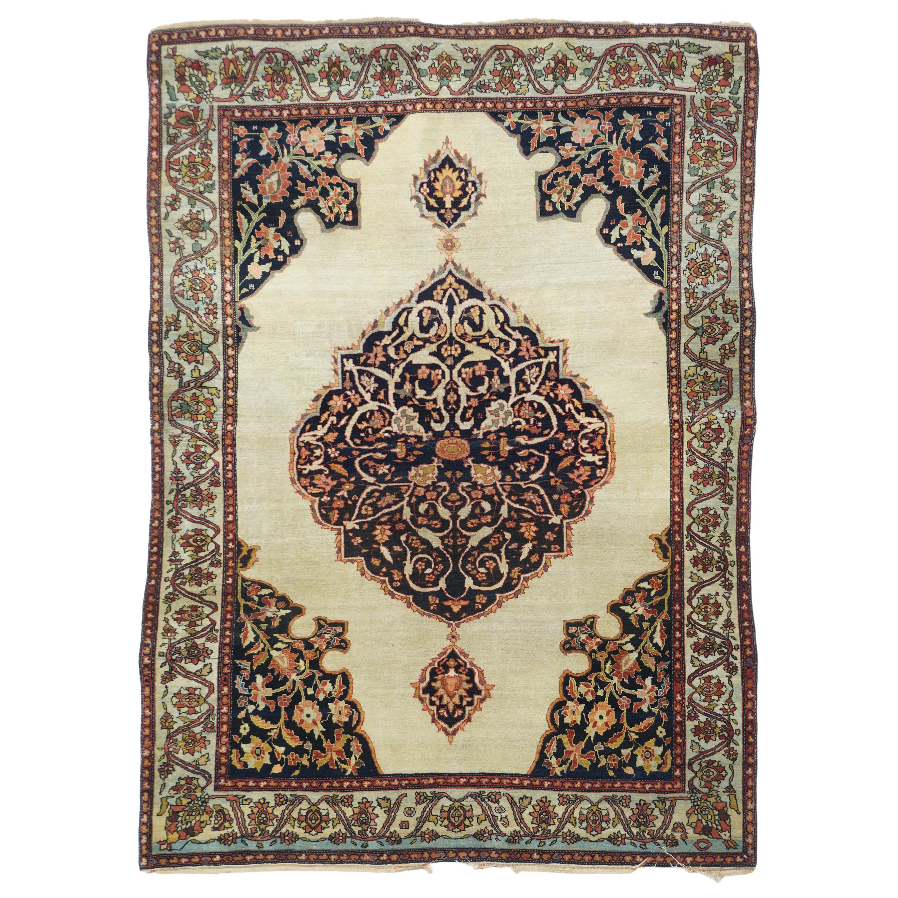 Tappeto Sarouk antico 4'2'' x 5'10''