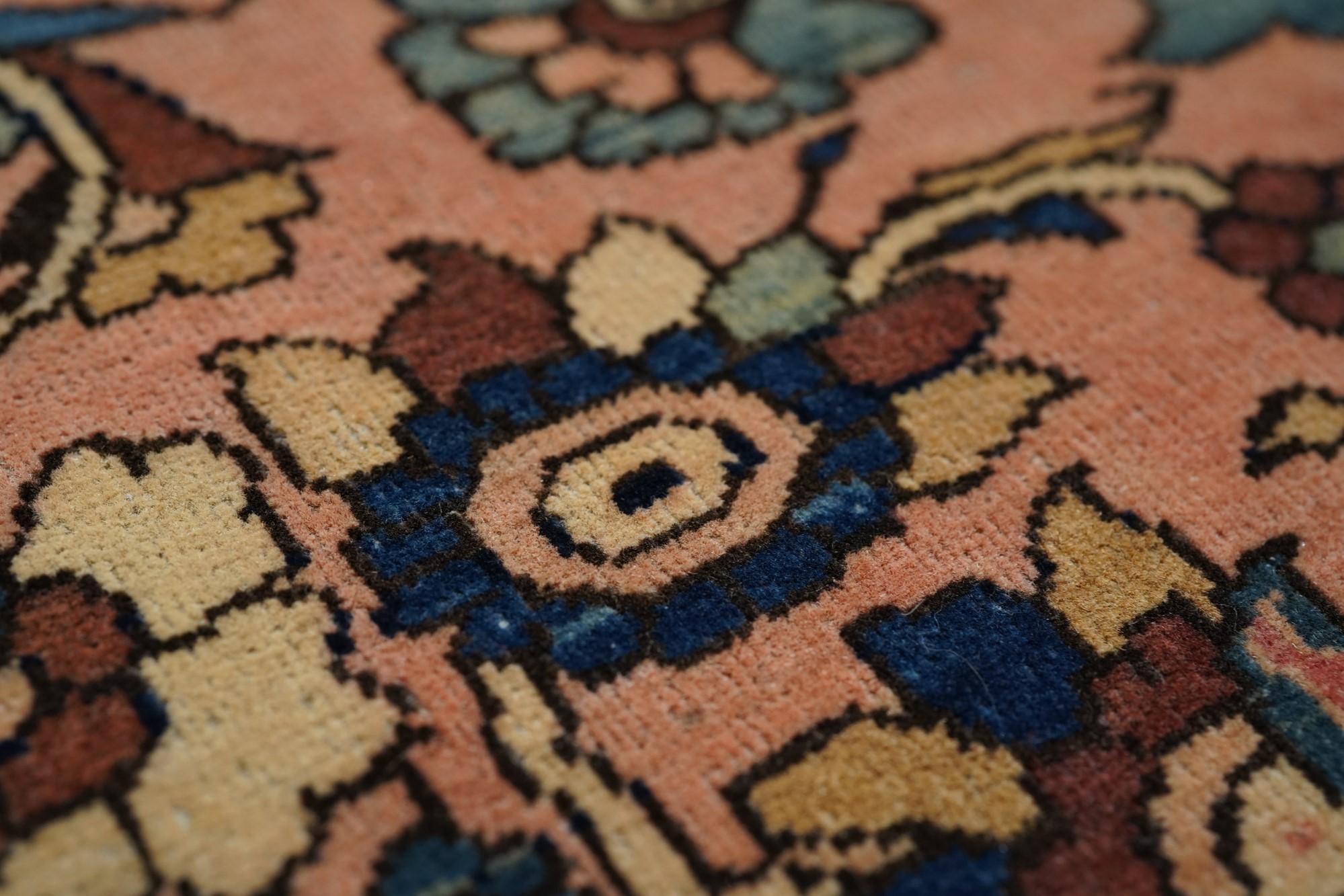 Wool Antique Sarouk Rug 4'2'' x 6'7'' For Sale