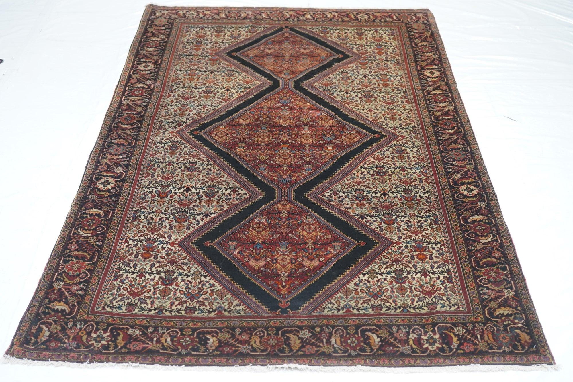 Antique Sarouk Rug 4'2