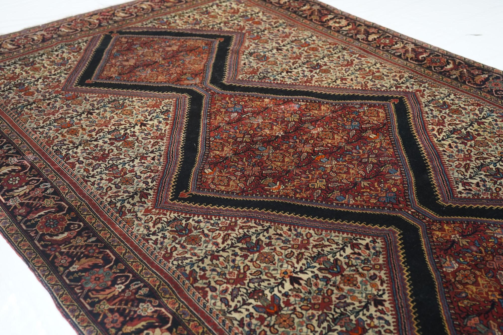 Wool Antique Sarouk Rug For Sale