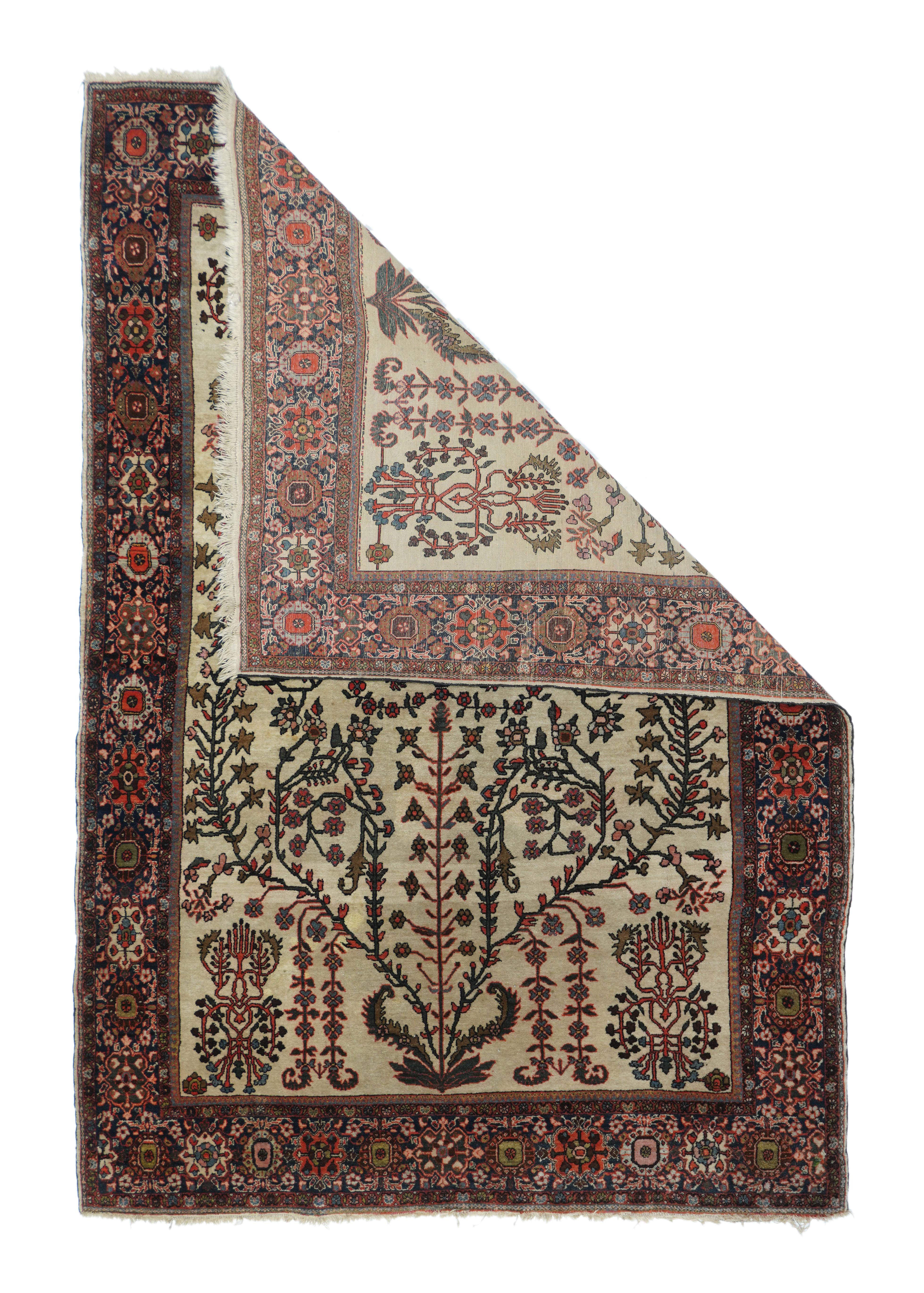 Sarouk Rug 4'3'' x 6'5''.