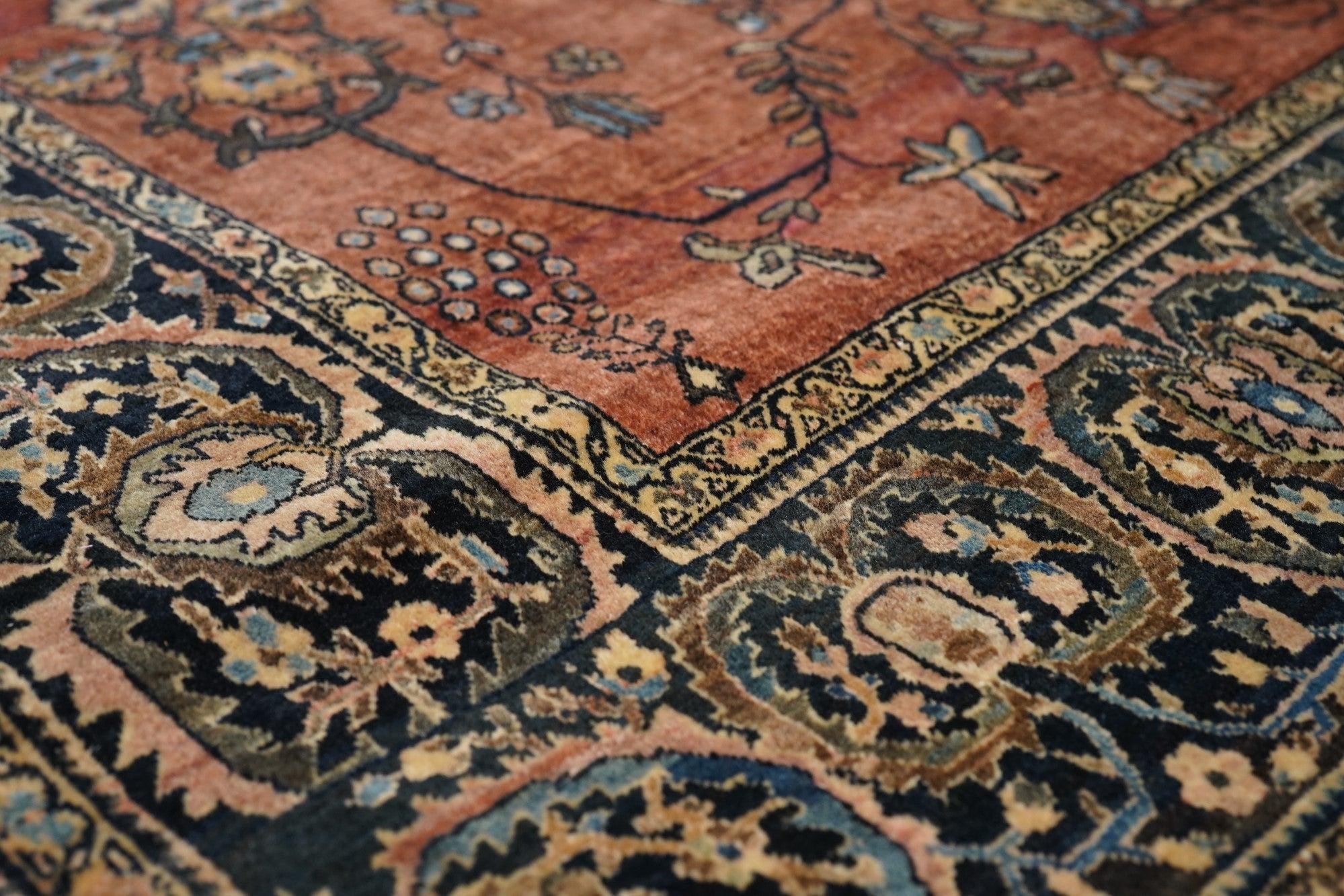 Persian Antique Sarouk Rug 4'4'' x 6'6'' For Sale