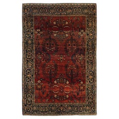 Antique Sarouk Rug 4'4'' x 6'6''