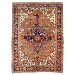 Antiker Sarouk-Teppich 4'7'' x 6'4''