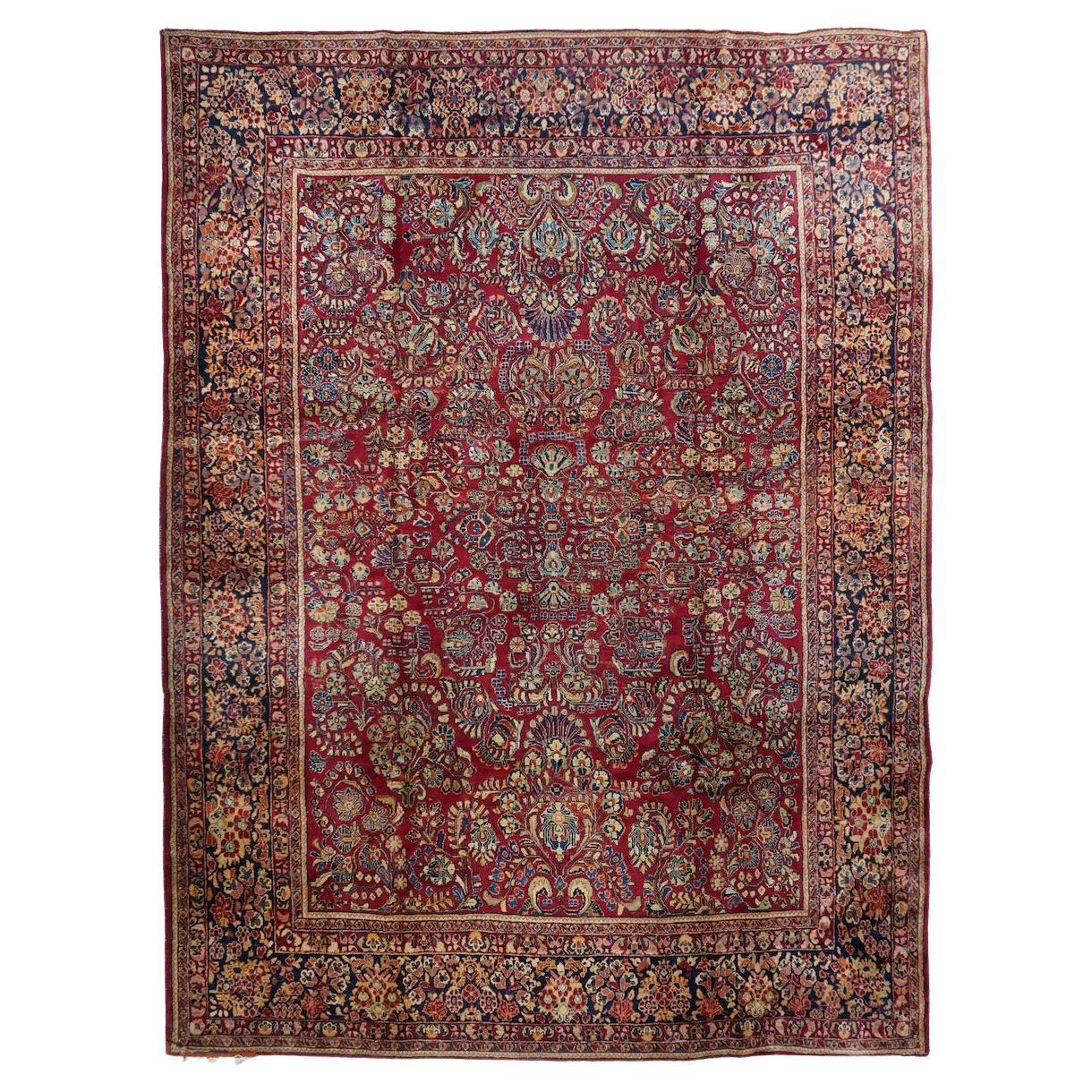 Antique Sarouk Rug 9'1'' x 12'0''