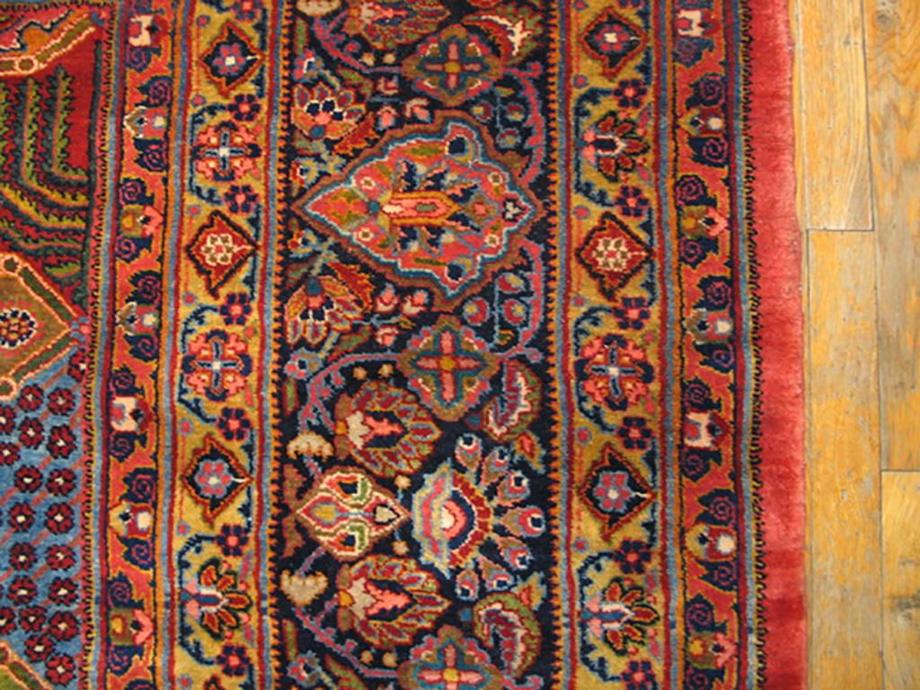 Hand-Knotted 1920s Persian Sarouk Mohajeran Carpet ( 8'10