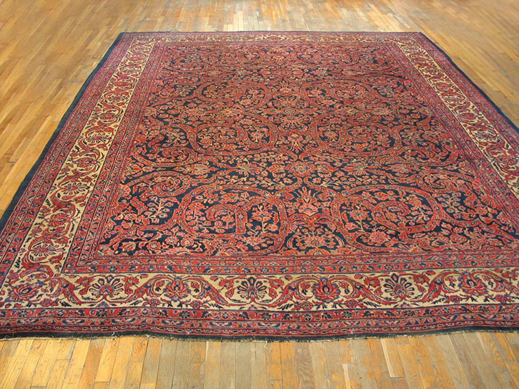 Sarouk Farahan Early 20th Century Persian Sarouk Carpet ( 10'10