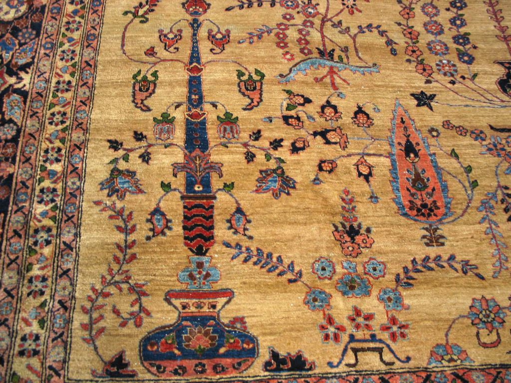 Wool Antique Sarouk Rug For Sale