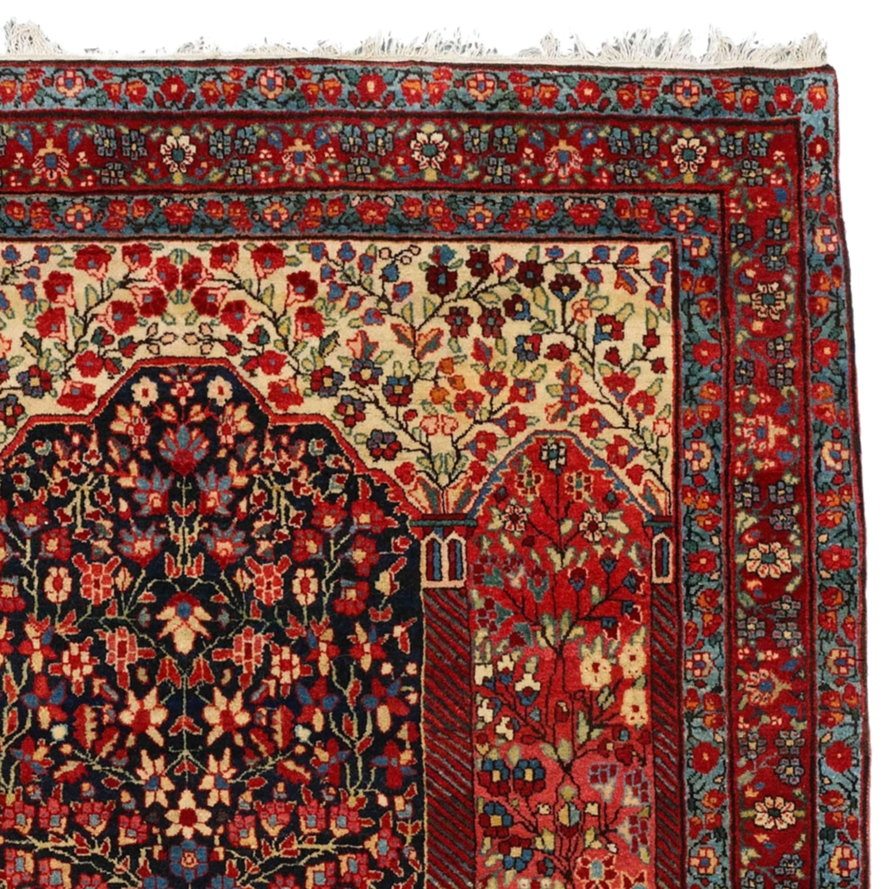 Antique Sarouk Rug - Late 19th Century Sarouk Rug, Vintage Rug, Antique Rug In Good Condition For Sale In Sultanahmet, 34