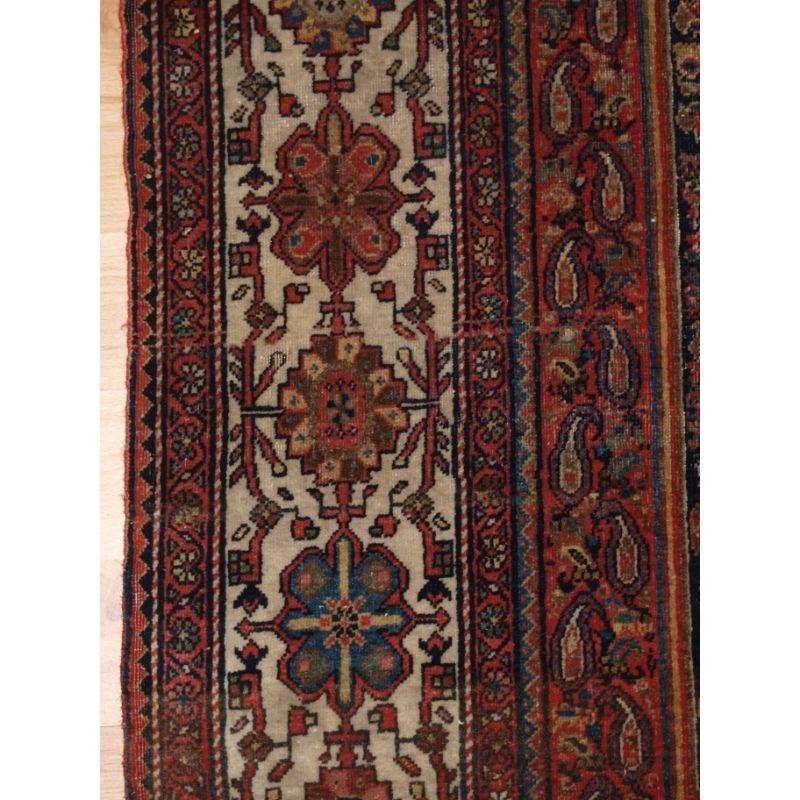 19th Century Antique Sarouk Rug with Central Medallion For Sale