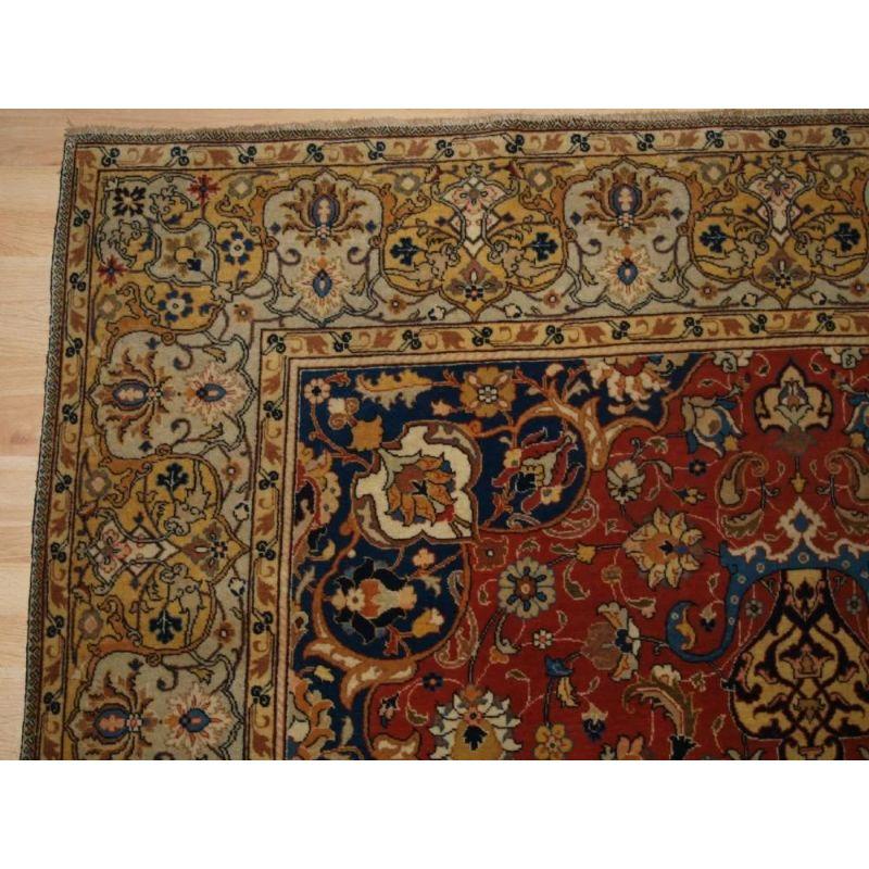 Asian Antique Sarouk Rug with Very Fine Weave, circa 1900 For Sale