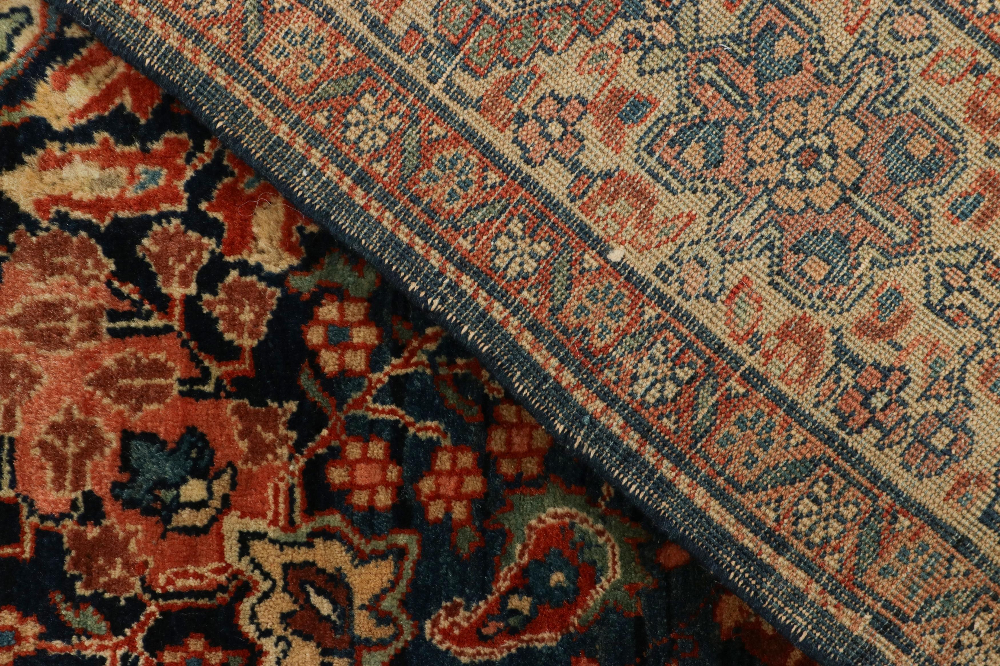 Antique Persian Sarouk Rug In Golden-Brown With Floral Patterns - Rug & Kilim For Sale 1