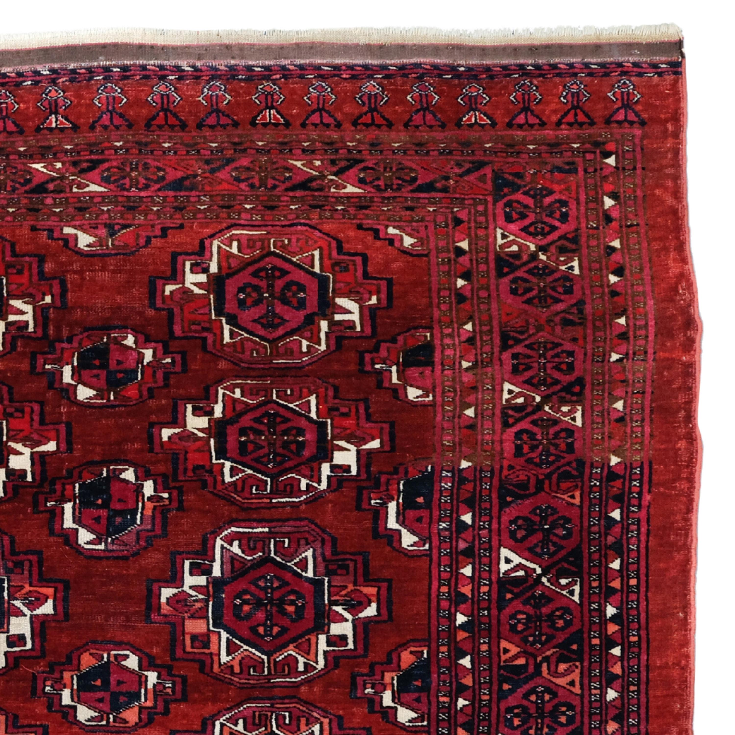 Antique Saryk Chuval - 19th Century Saryk Chuval, Asia Rug, Antique Rug In Good Condition For Sale In Sultanahmet, 34