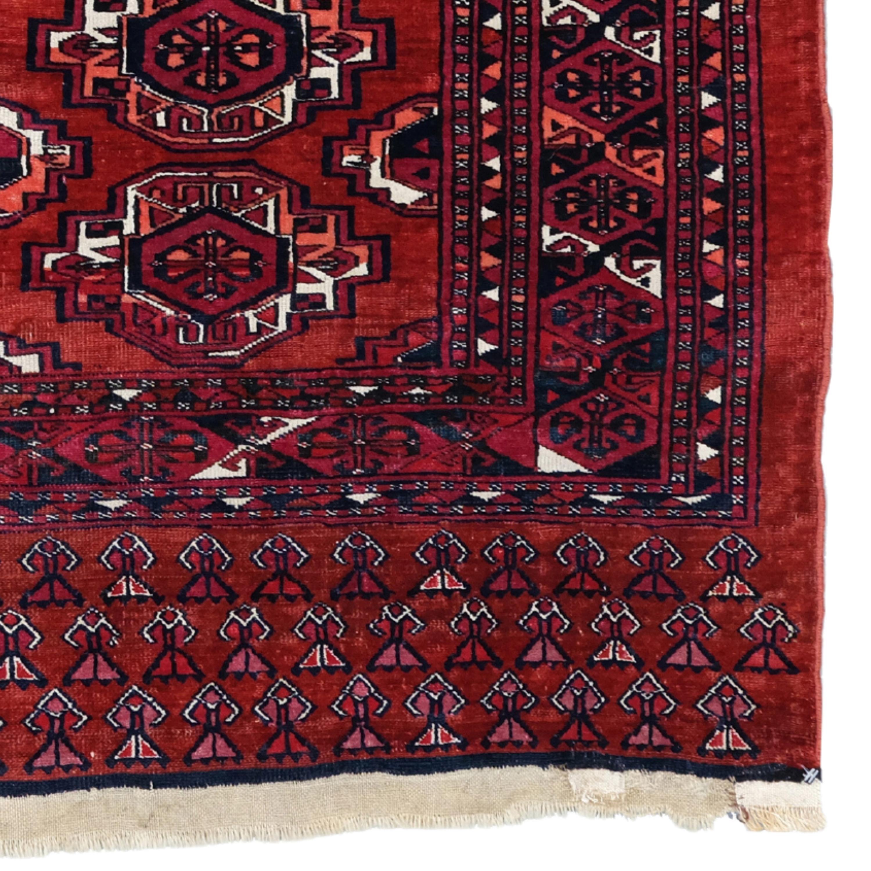 Wool Antique Saryk Chuval - 19th Century Saryk Chuval, Asia Rug, Antique Rug For Sale