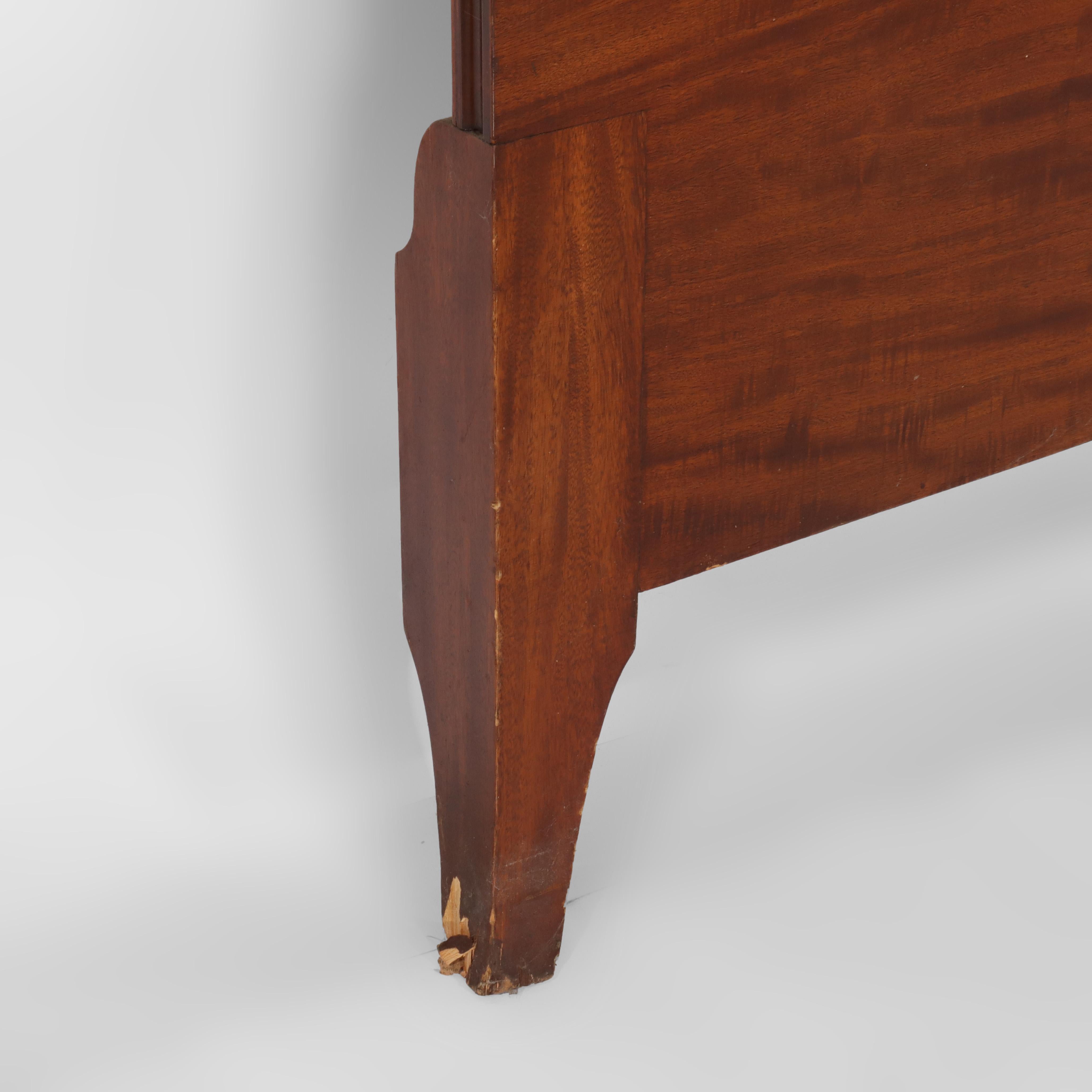 Antichi pannelli per la testa e per i piedi in stile Adams in legno satinato del 1930 circa in vendita 10