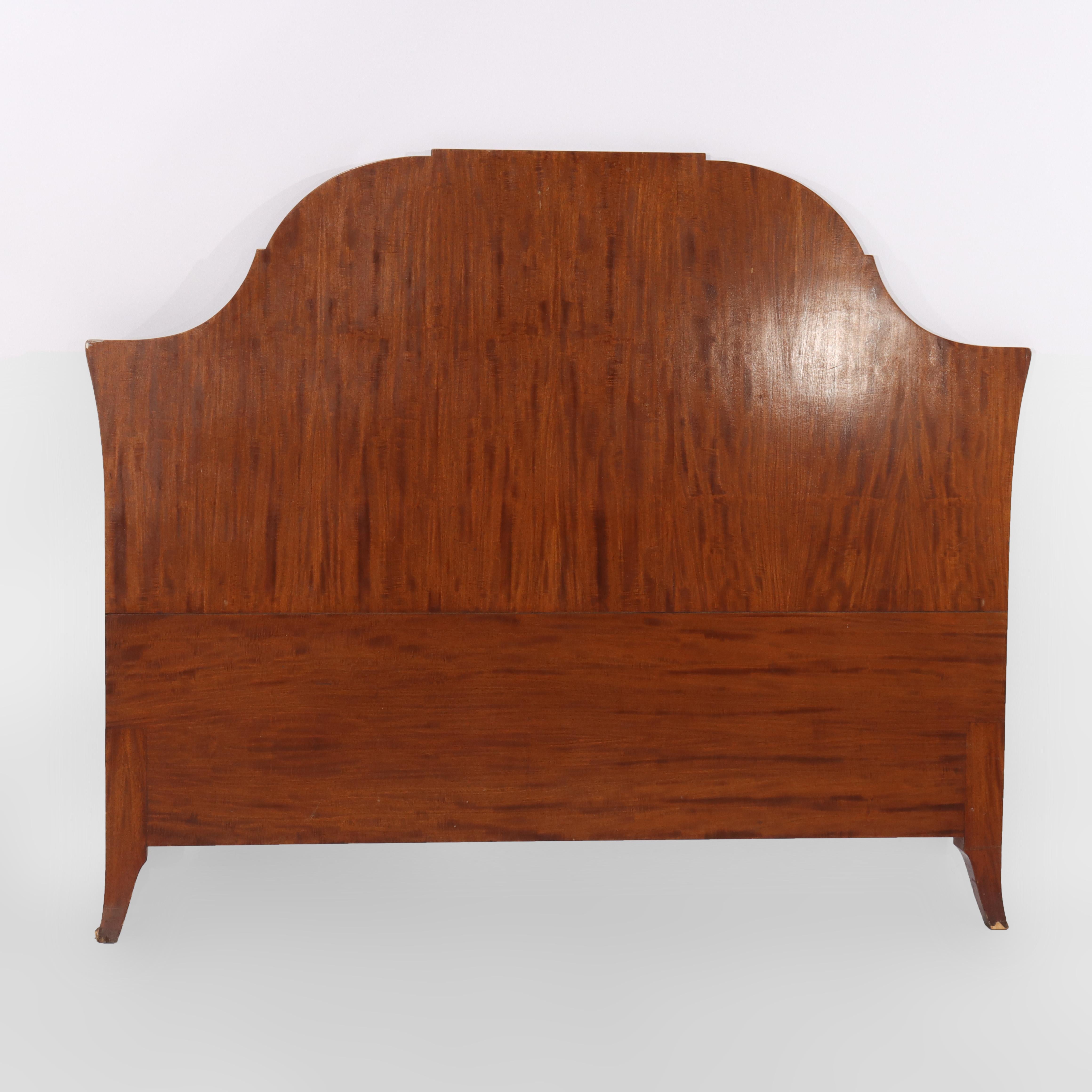 Antichi pannelli per la testa e per i piedi in stile Adams in legno satinato del 1930 circa in vendita 12