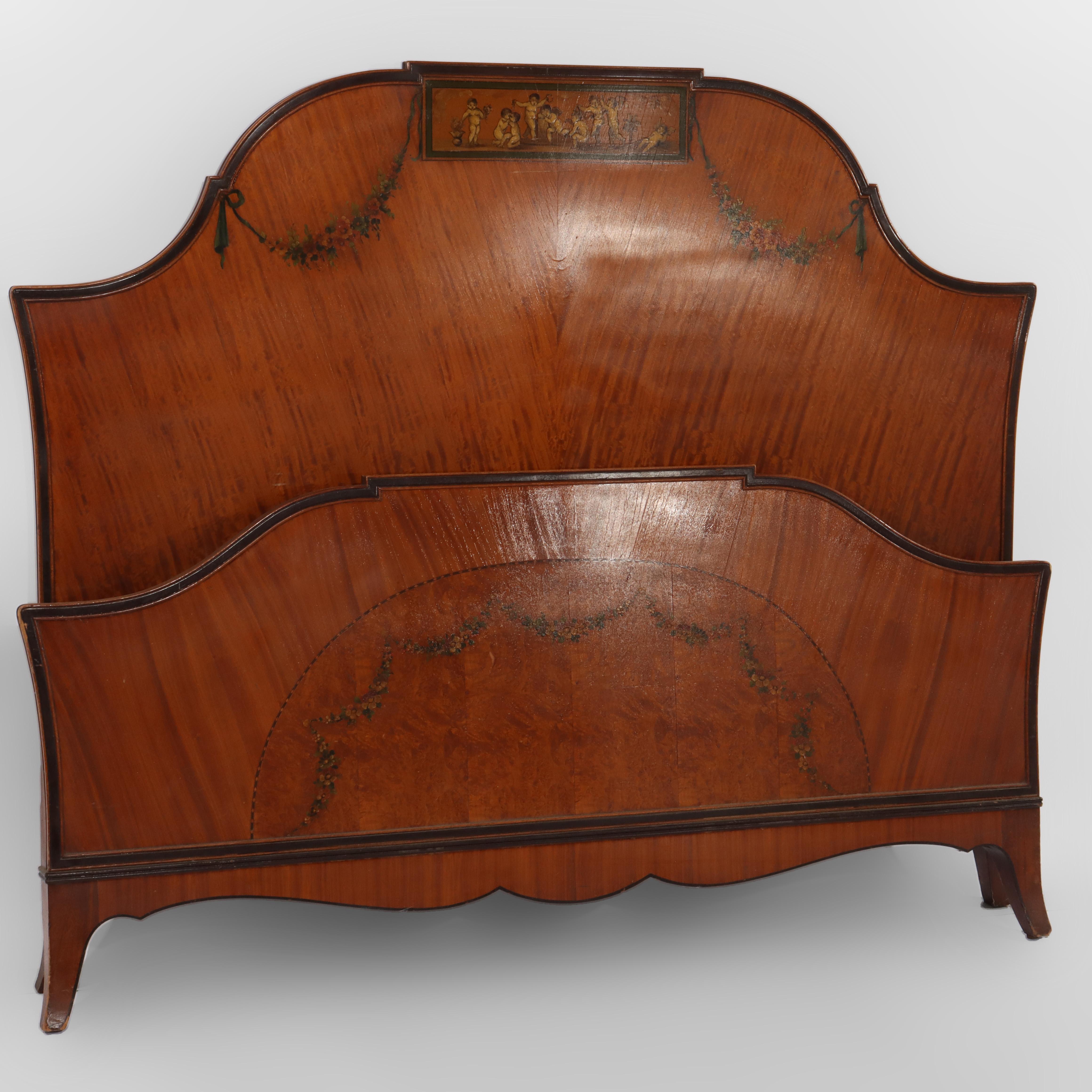 Antichi pannelli per la testa e per i piedi in stile Adams in legno satinato del 1930 circa
Tavola F - 28 1/4