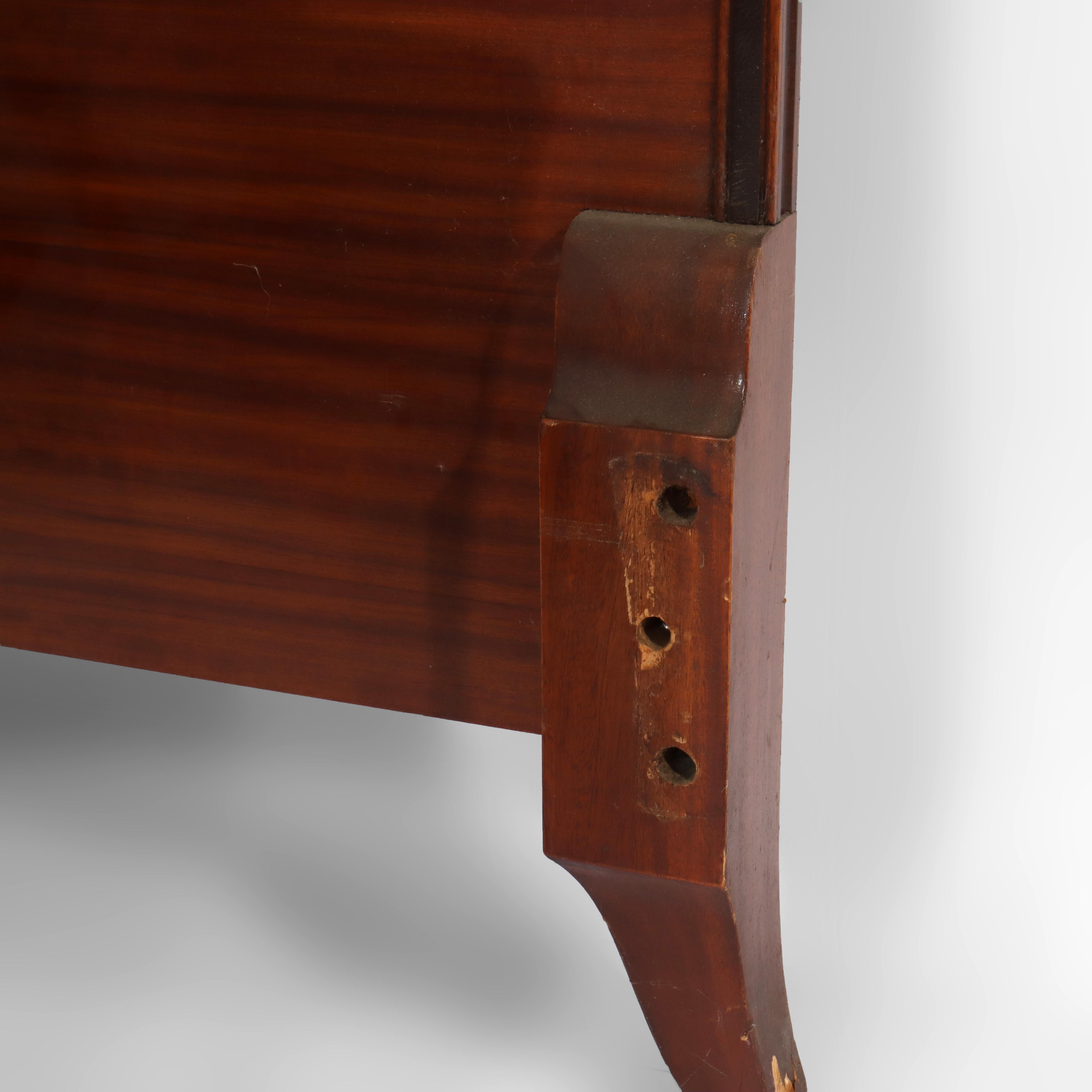 Antichi pannelli per la testa e per i piedi in stile Adams in legno satinato del 1930 circa in vendita 4