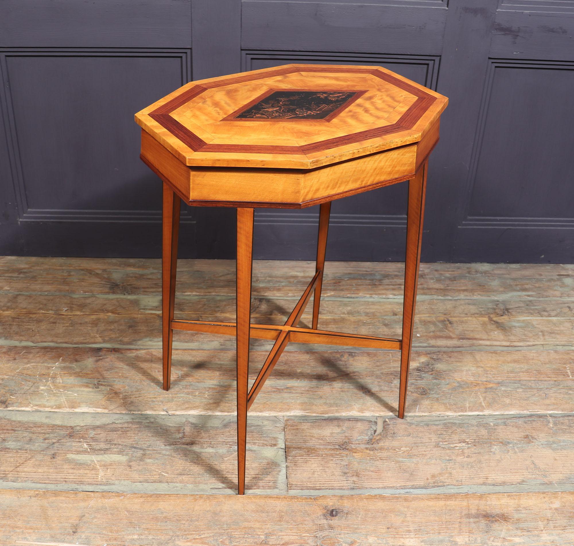 Antique Satinwood and Chinoiserie Side Table, c1900 For Sale 5