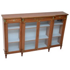Antique Satinwood Bookcase by Howard & Sons