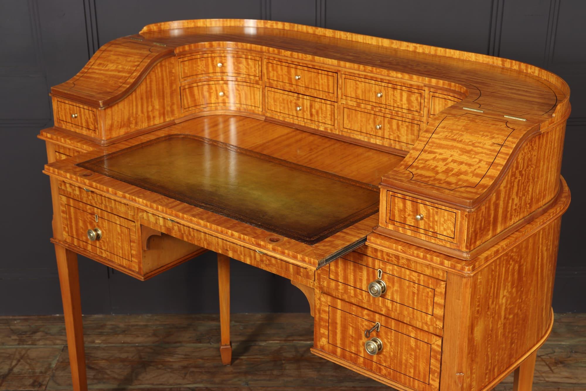 Antique Satinwood Carlton House Desk c1900 5