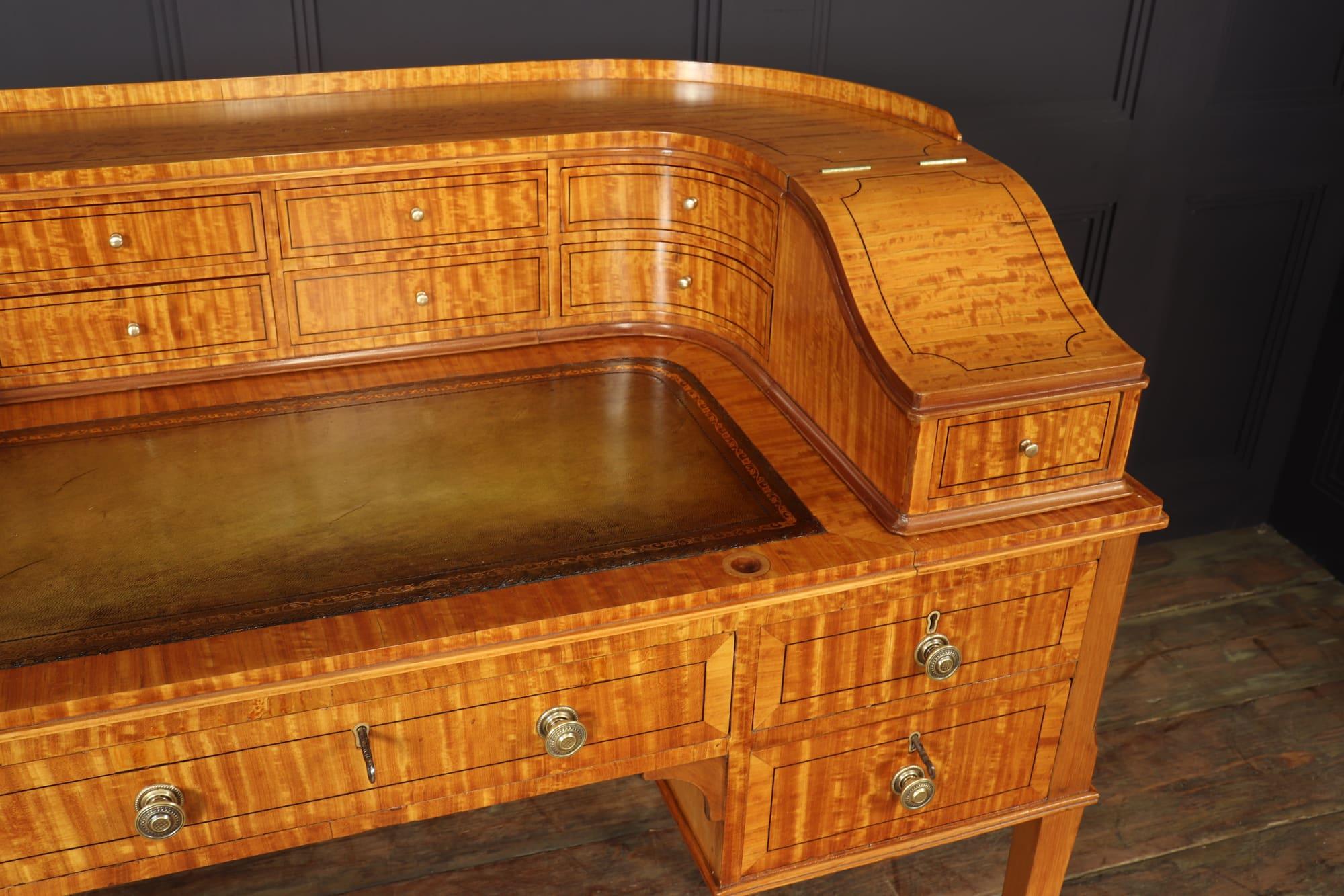 Early 20th Century Antique Satinwood Carlton House Desk c1900