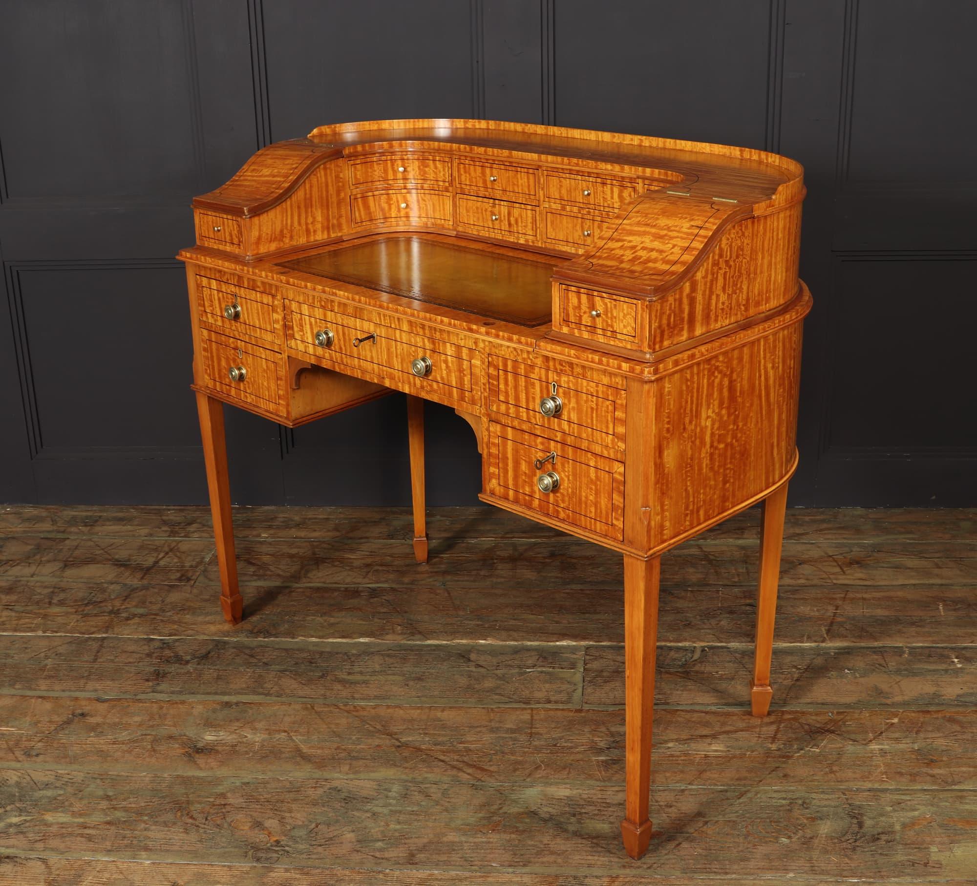 Antique Satinwood Carlton House Desk c1900 3