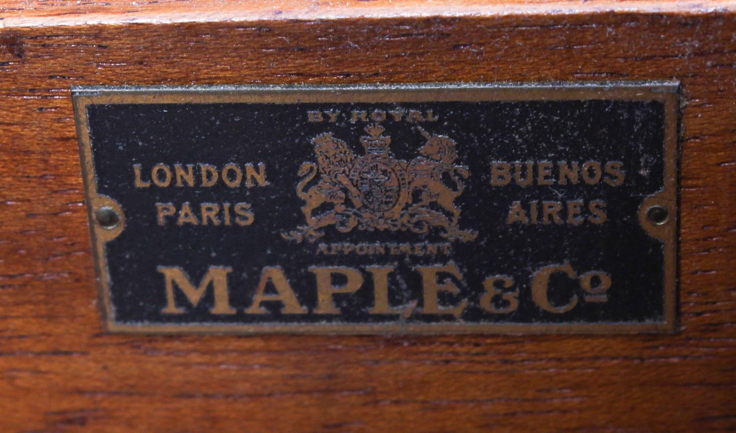 Antique Satinwood Carlton House Writing Desk Maple & Co., 19th Century 11