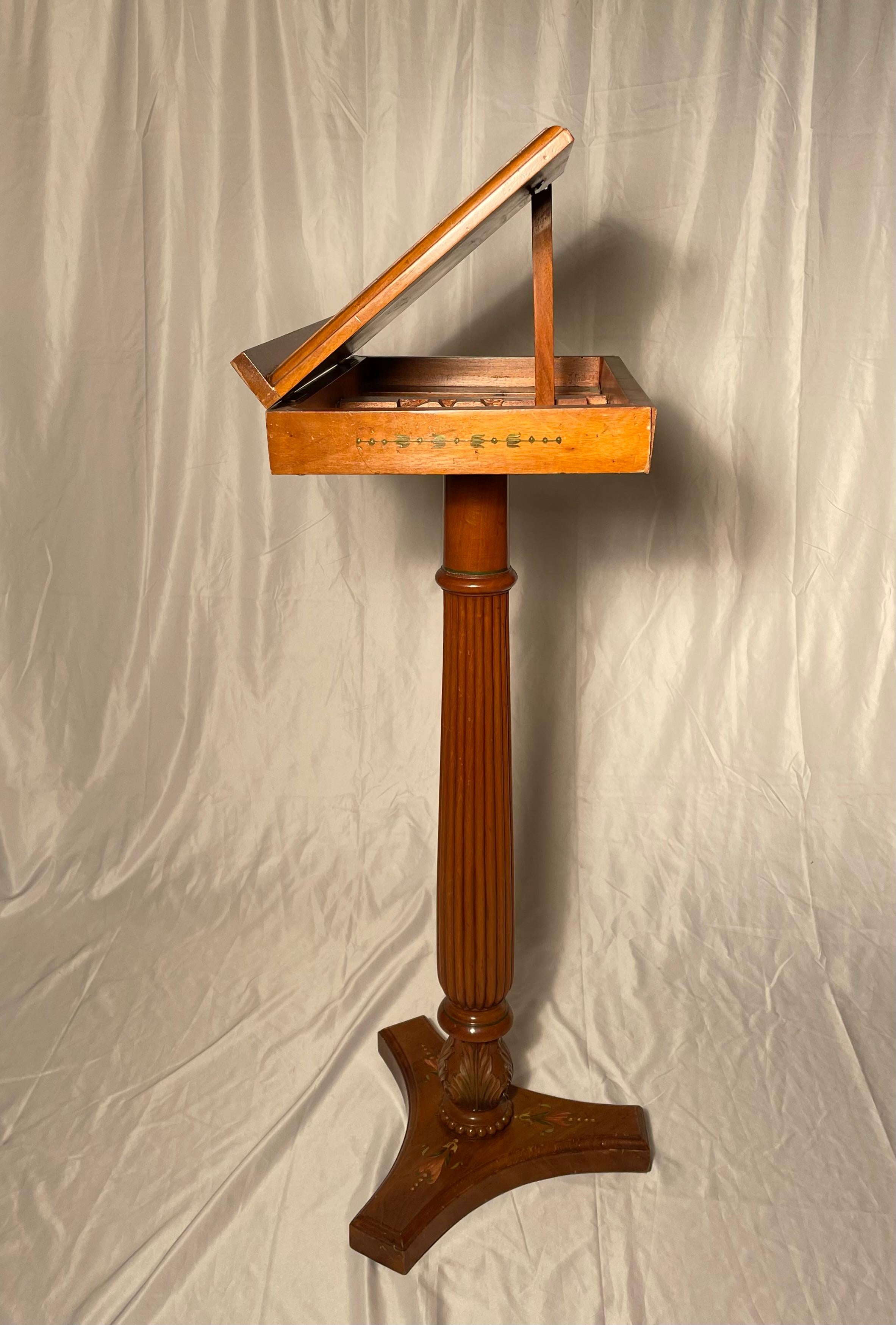 Antique Satinwood Music Stand circa 1900 For Sale 1