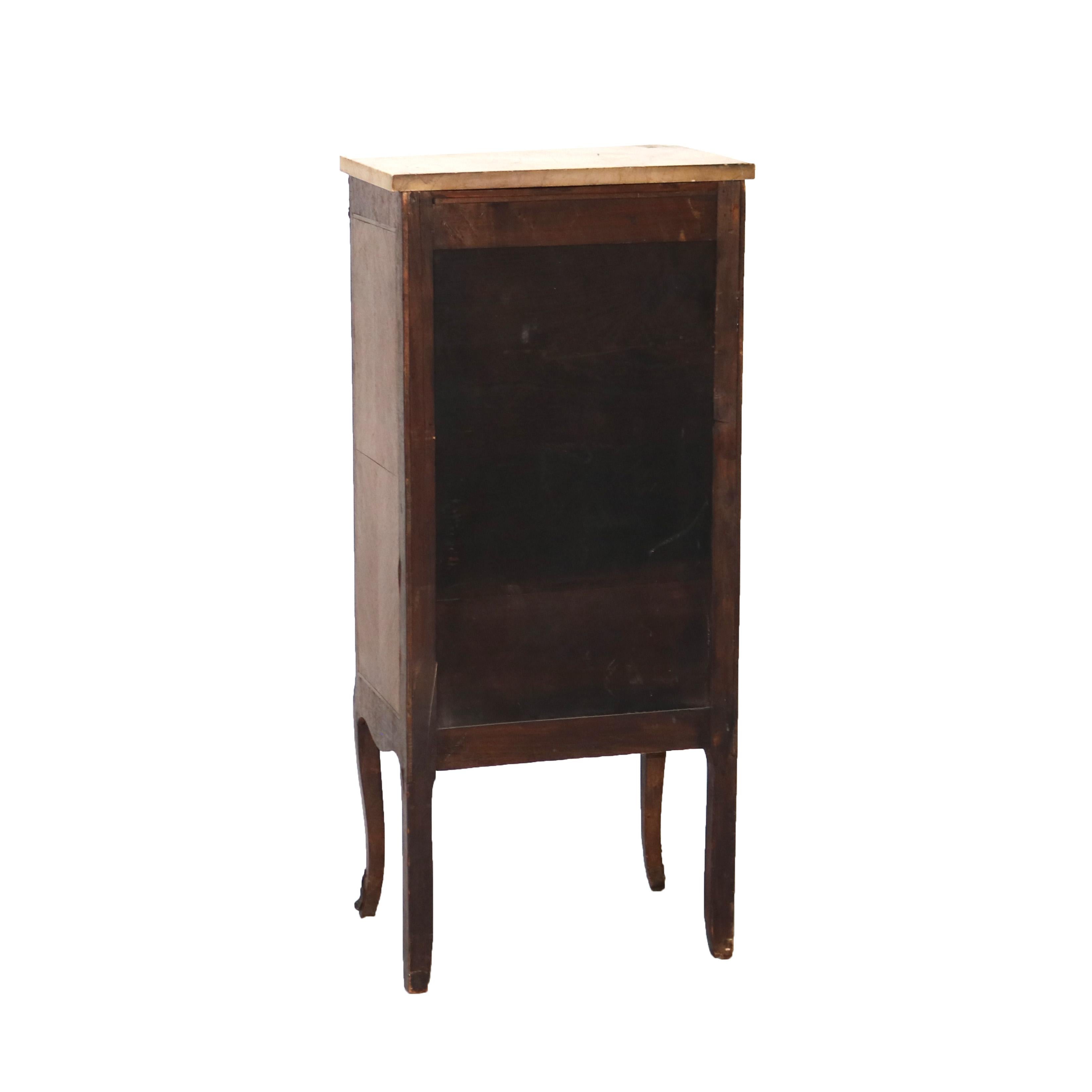 Antique Satinwood, Rosewood & Ormolu Marble Top Lingerie Chest C1900 For Sale 9