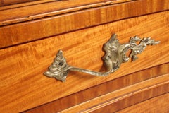 Antique Satinwood Serpentine Commode, circa 1890
