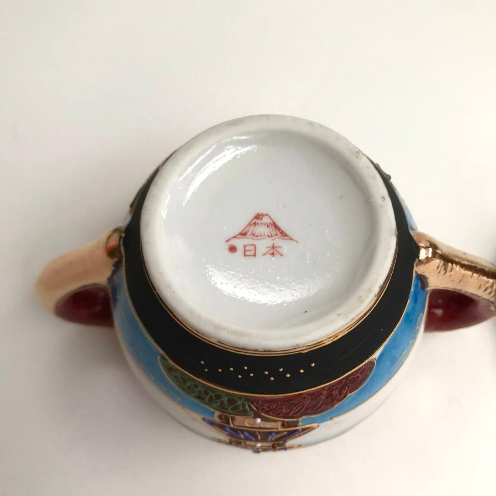antique japanese tea set