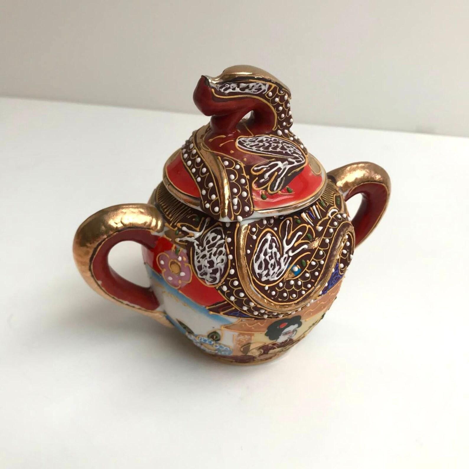 satsuma dragon tea set