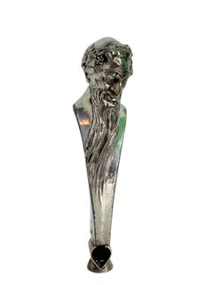 Antiker figuraler Satyr Zigarrenschneider, versilbertes Metall, Österreich, 1910er Jahre oder früher
