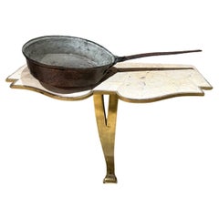 Antique Sauté Pan Copper and Brass Cookware style DH & M Arts & Crafts Period